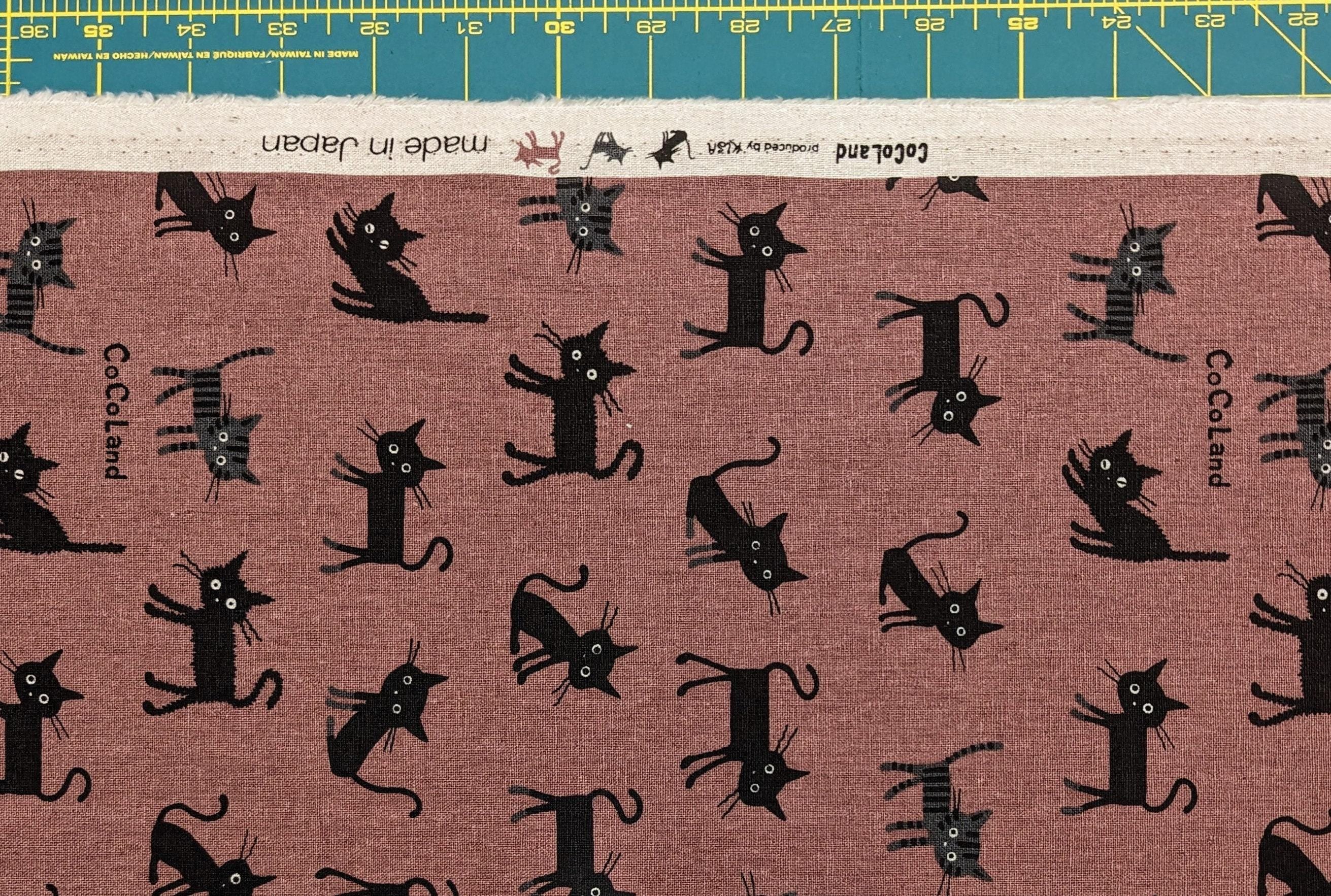 Hishiei - Cocoland Medium Cats Cotton/Linen Oxford - Dusty Rose
