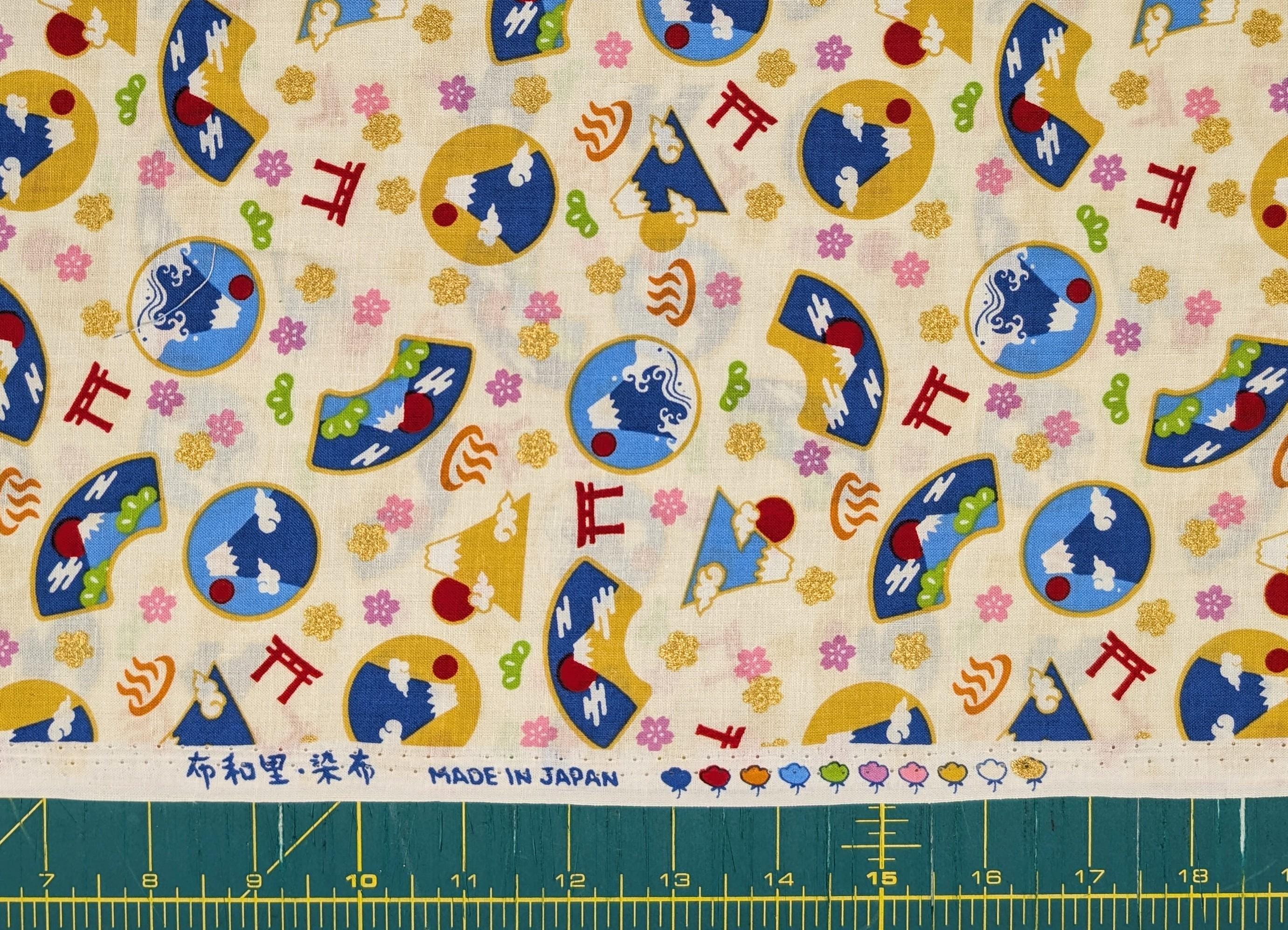 Asano - Mountain Onsen Cotton Fabric - Beige