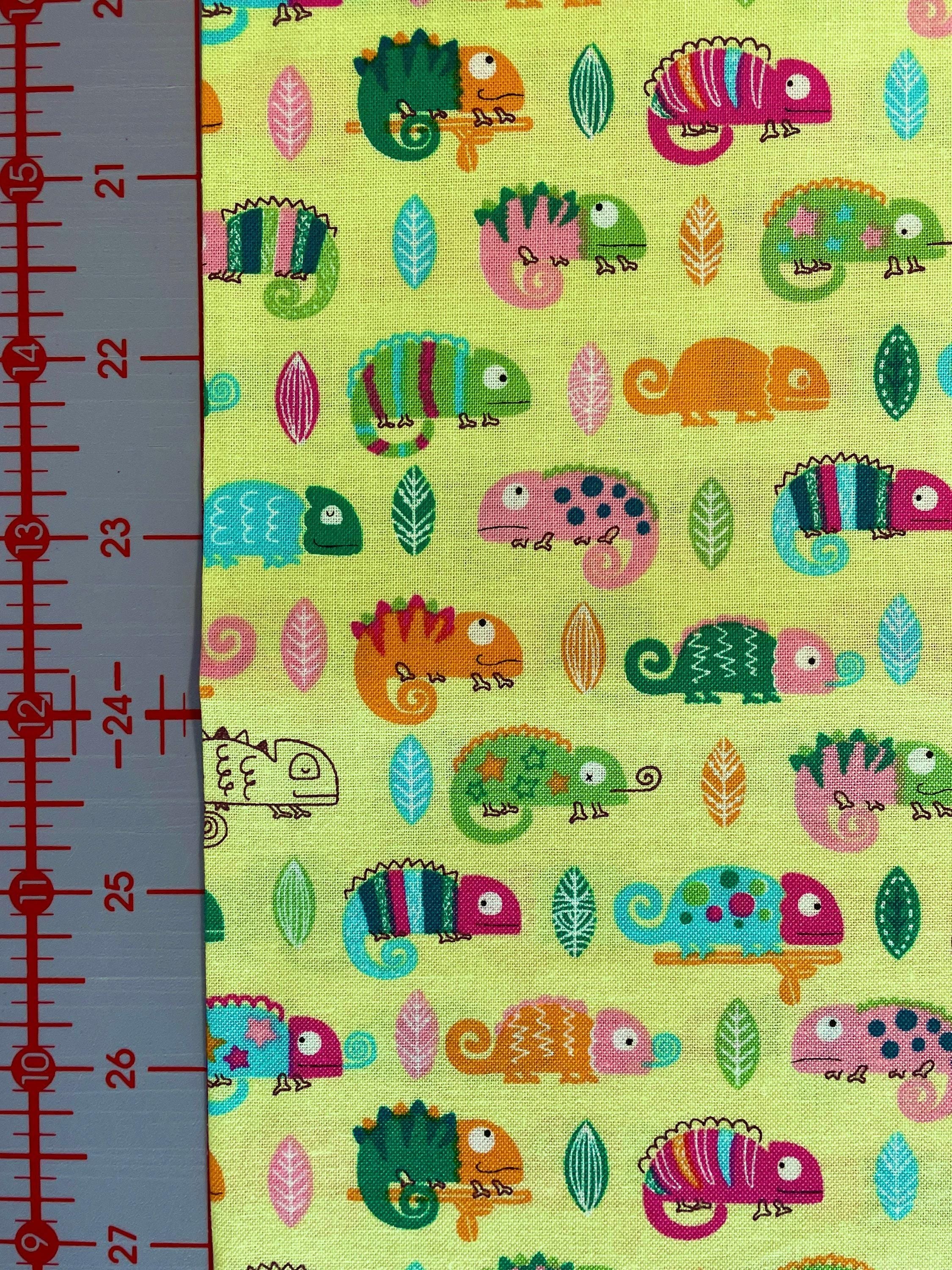 Senyo - Scandinavian Harmony Chameleons Cotton Fabric - Yellow Green