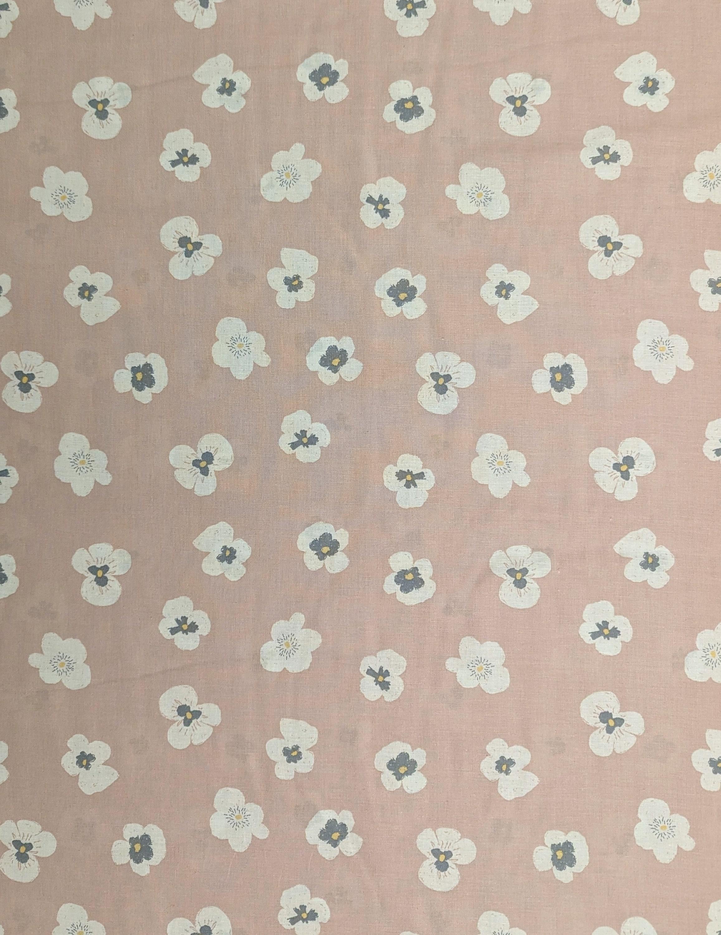 Koizumi - Blooming Pansies Cotton - Pink
