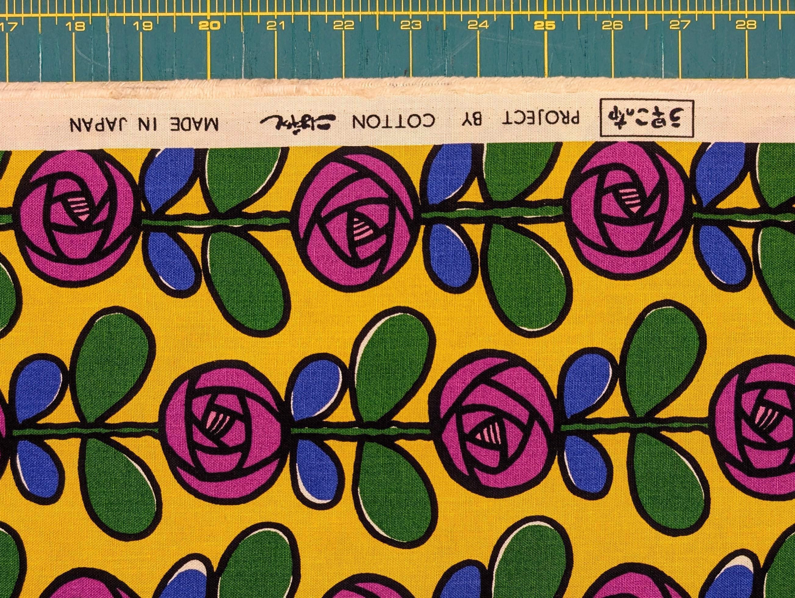 Kobayashi - Scandinavian Roses Cotton Oxford - Yellow