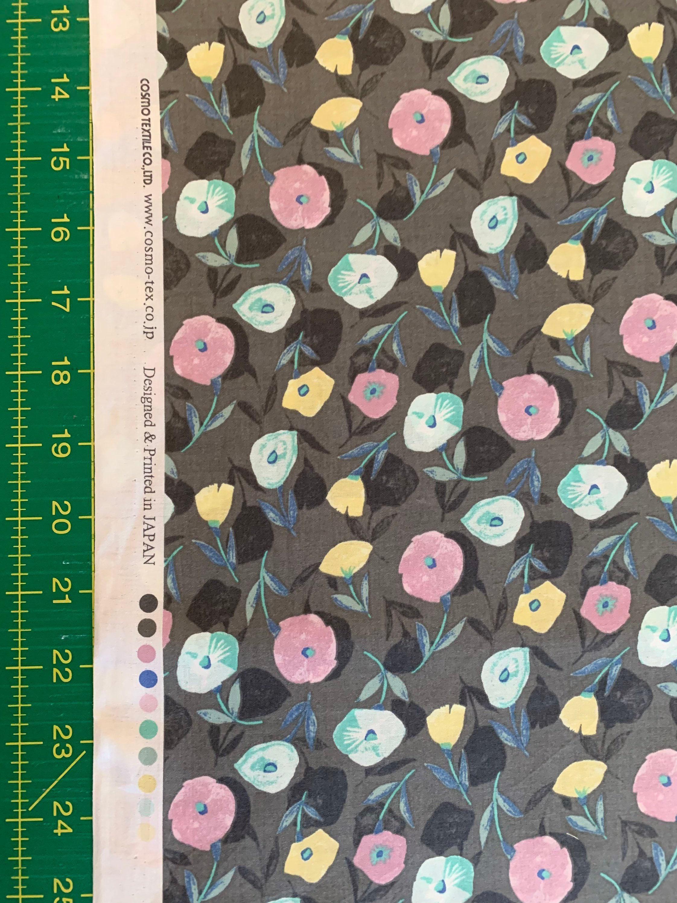 Cosmo - Poppy Shadows Cotton Lawn - Blue Pink Yellow