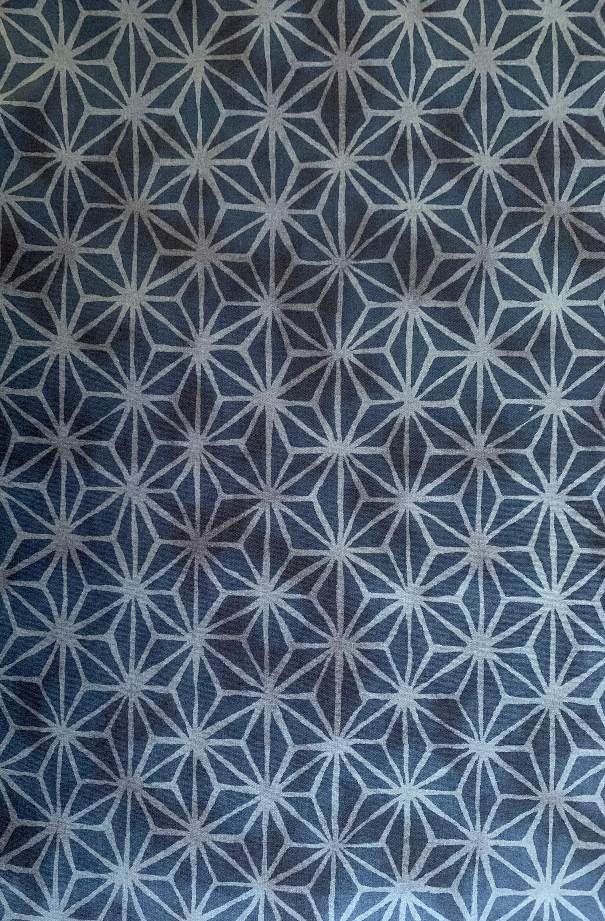 Hishiei - Asanoha Star Cotton - Deep Blue