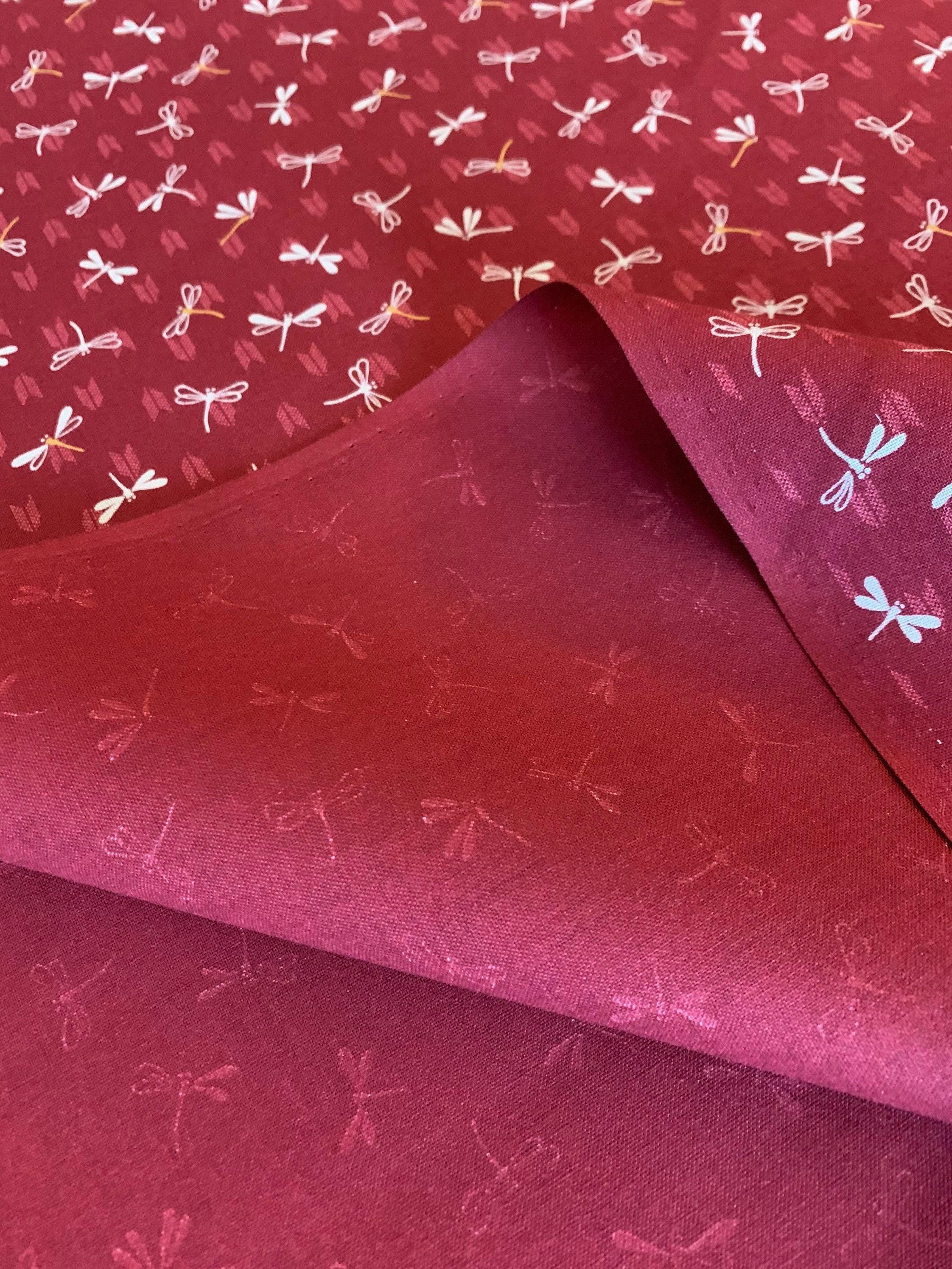 Sevenberry - Dragonflies and Arrows Cotton Fabric - Red