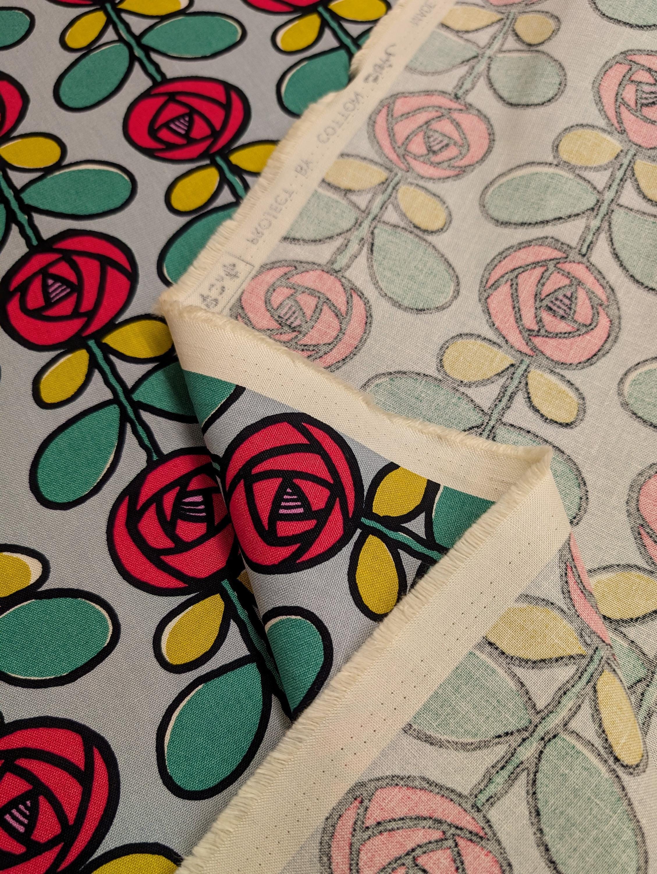 Kobayashi - Scandinavian Roses Cotton Oxford - Pale Blue