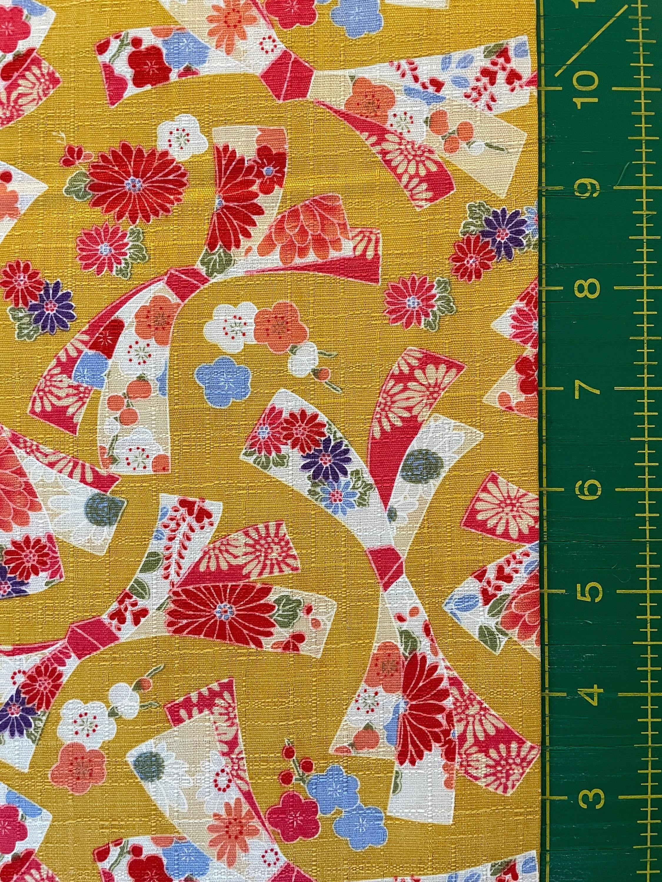 Hokkoh - Floral Noshi Cotton Fabric - Yellow