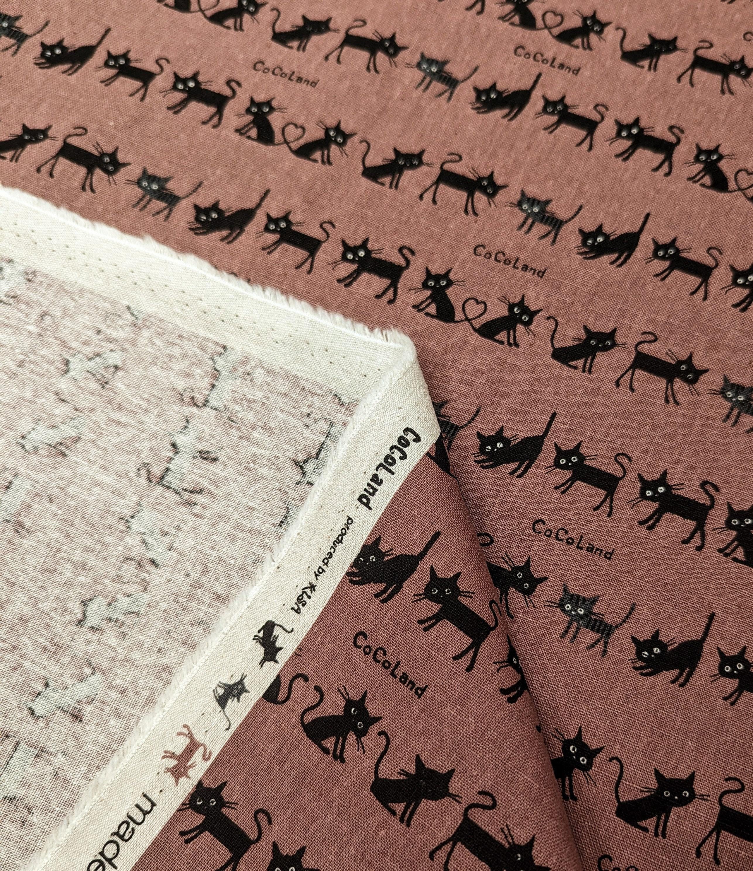 Hishiei - Cocoland Mini Cat Cotton/Linen Oxford - Dusty Pink