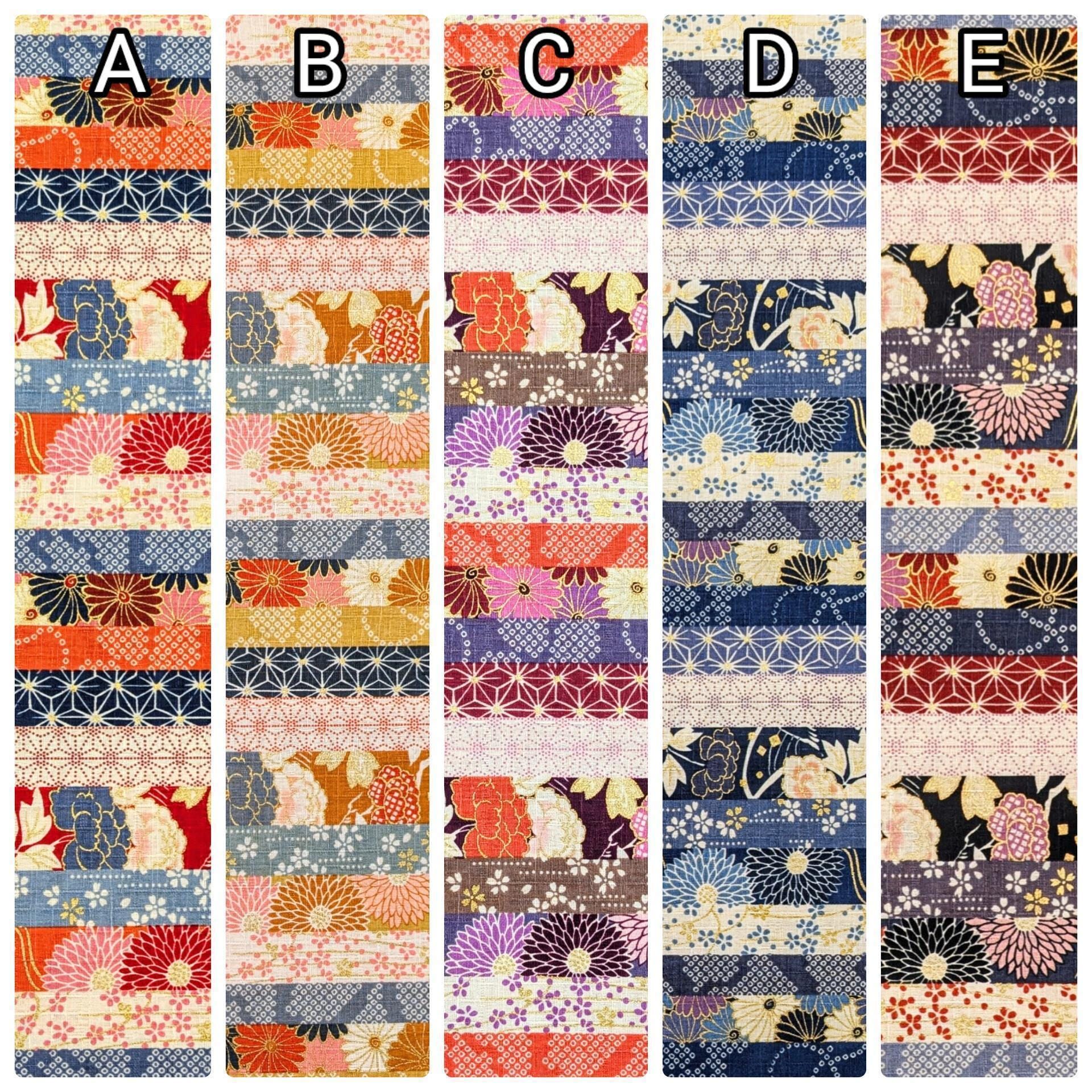 Hokkoh - Striped Flowers Cotton Dobby - Orange