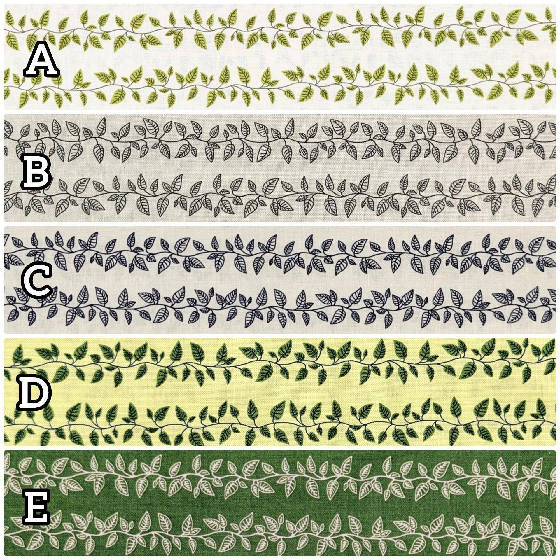 Cosmo - Vining Leaves Cotton Sheeting - White & Green