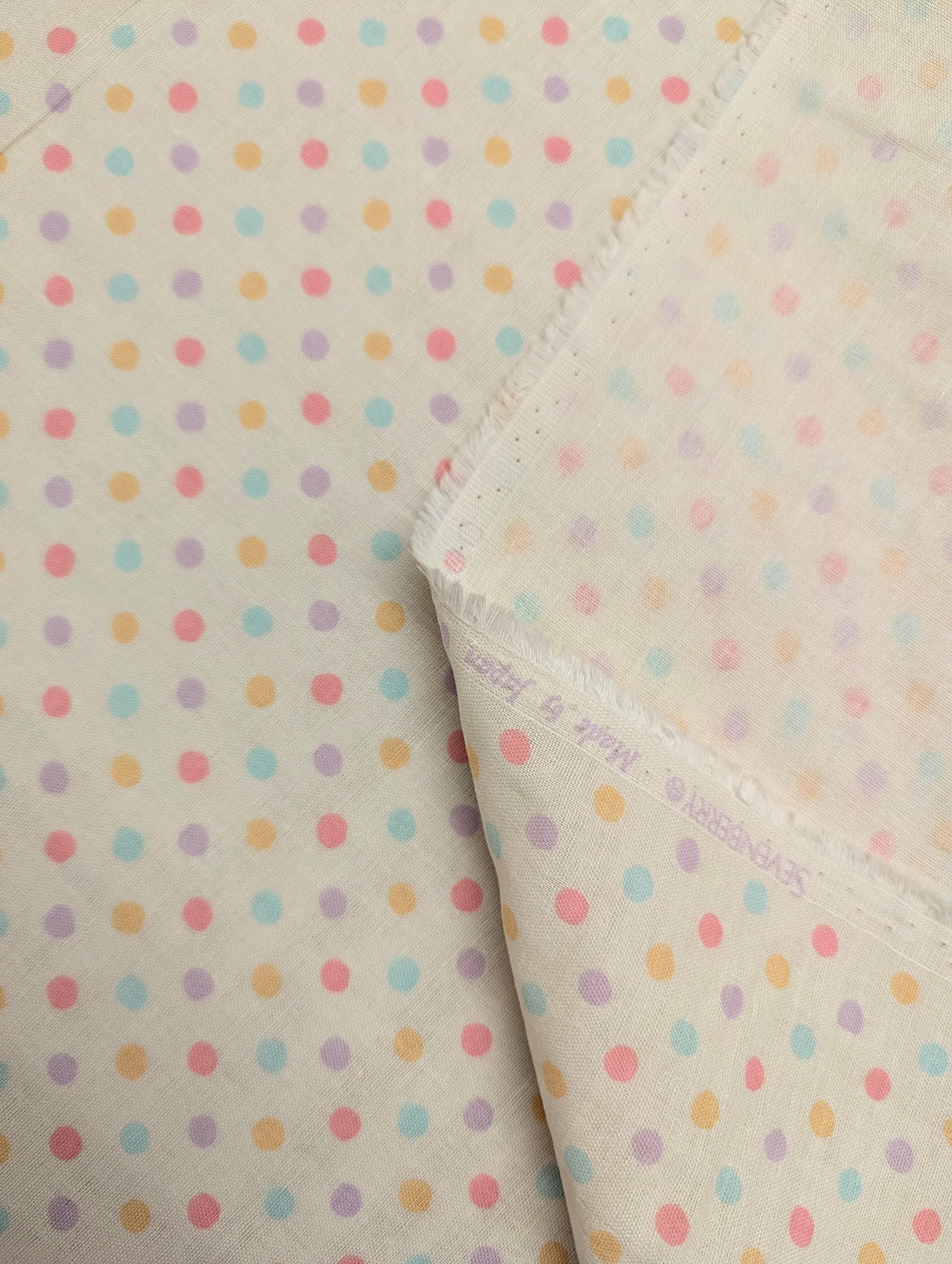 Sevenberry - Small Polka Dot Cotton Double Gauze - Rainbow