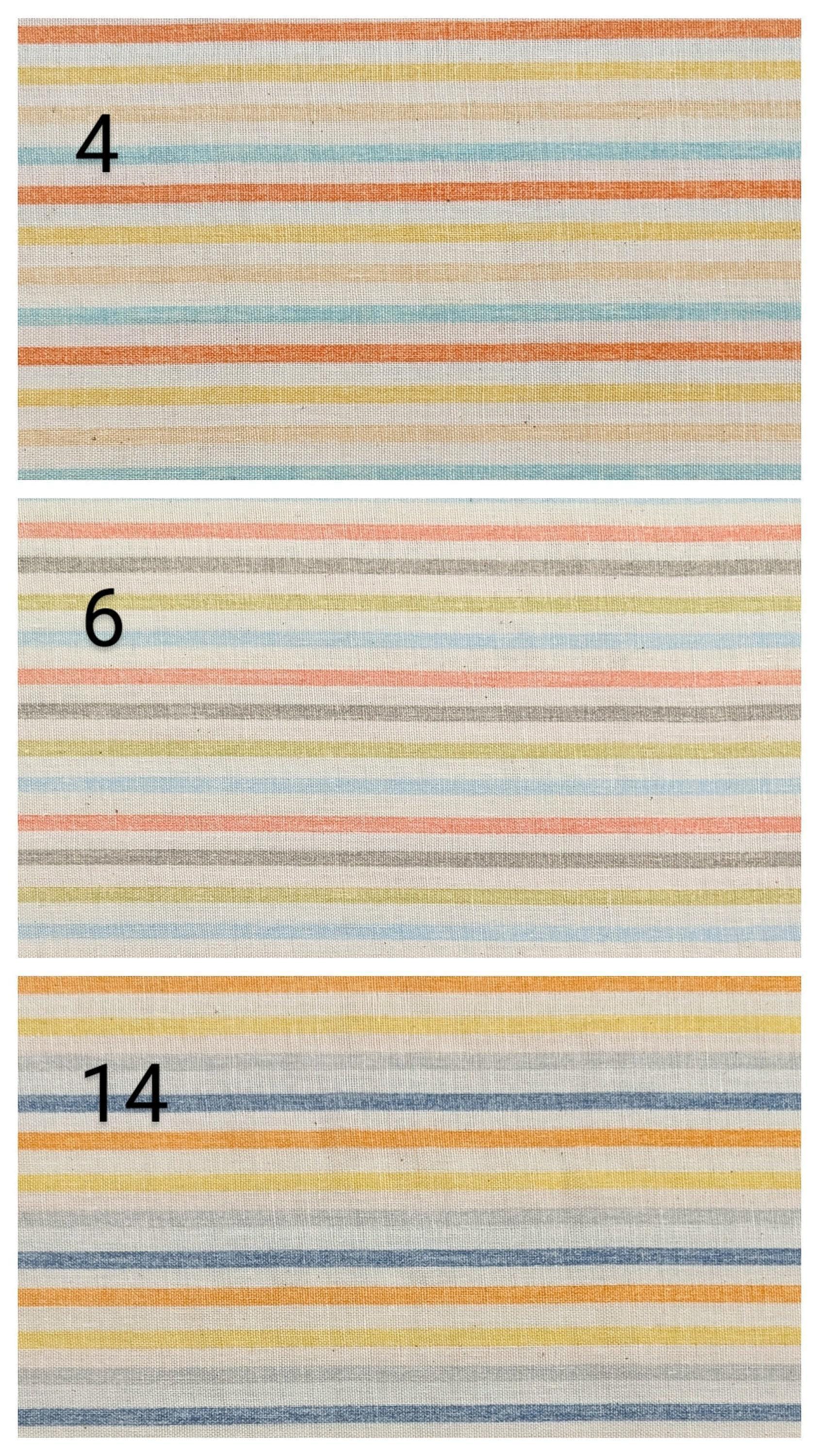 Sevenberry - Striped Cotton Double Gauze - Blue Orange Yellow