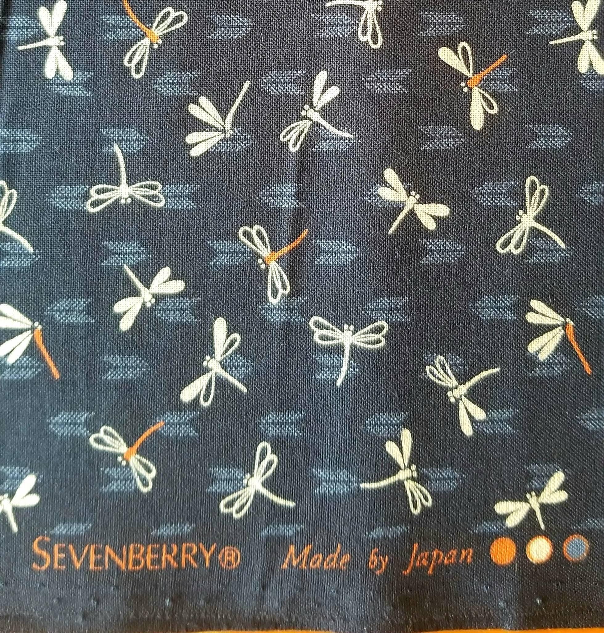 Sevenberry - Dragonflies with Arrows Cotton Fabric - Navy Blue