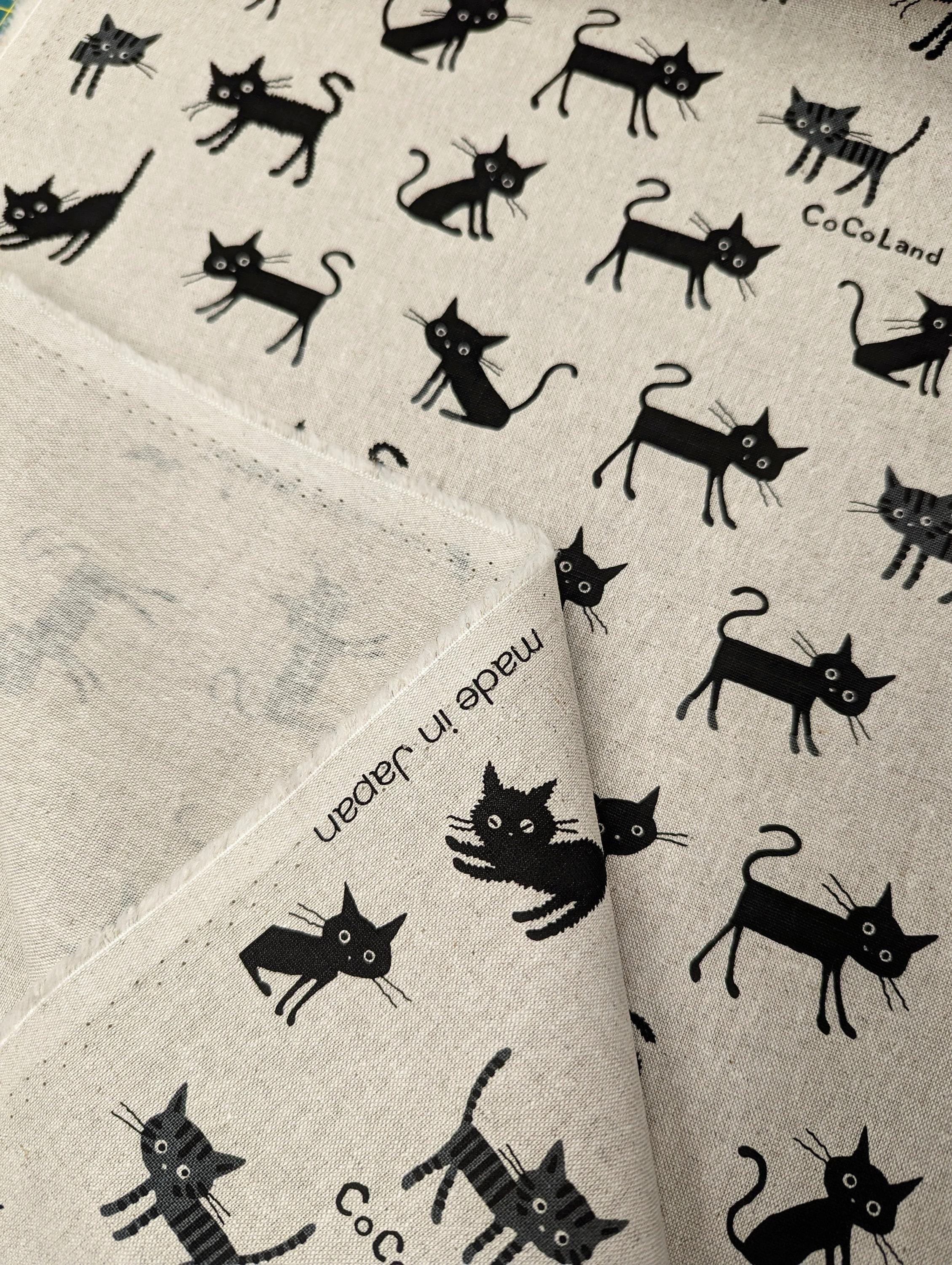 Hishiei - Cocoland Medium Cats Cotton/Linen Oxford - Beige