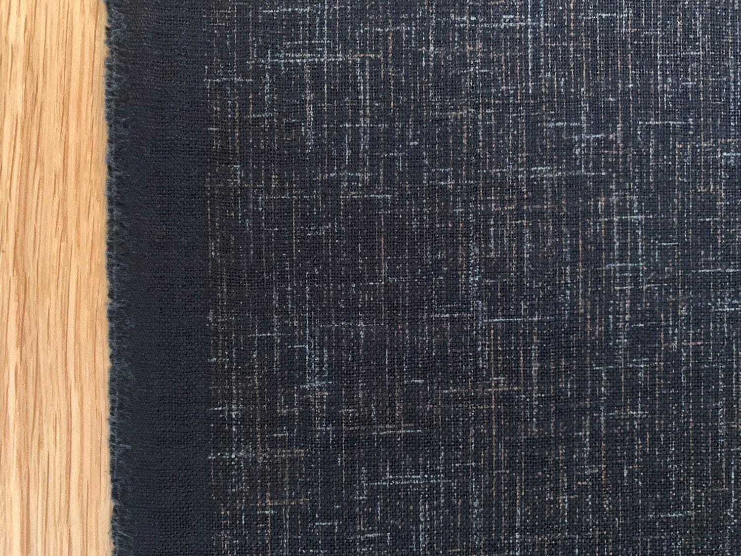 Sevenberry - Solid Woven-Look Cotton Fabric - Black