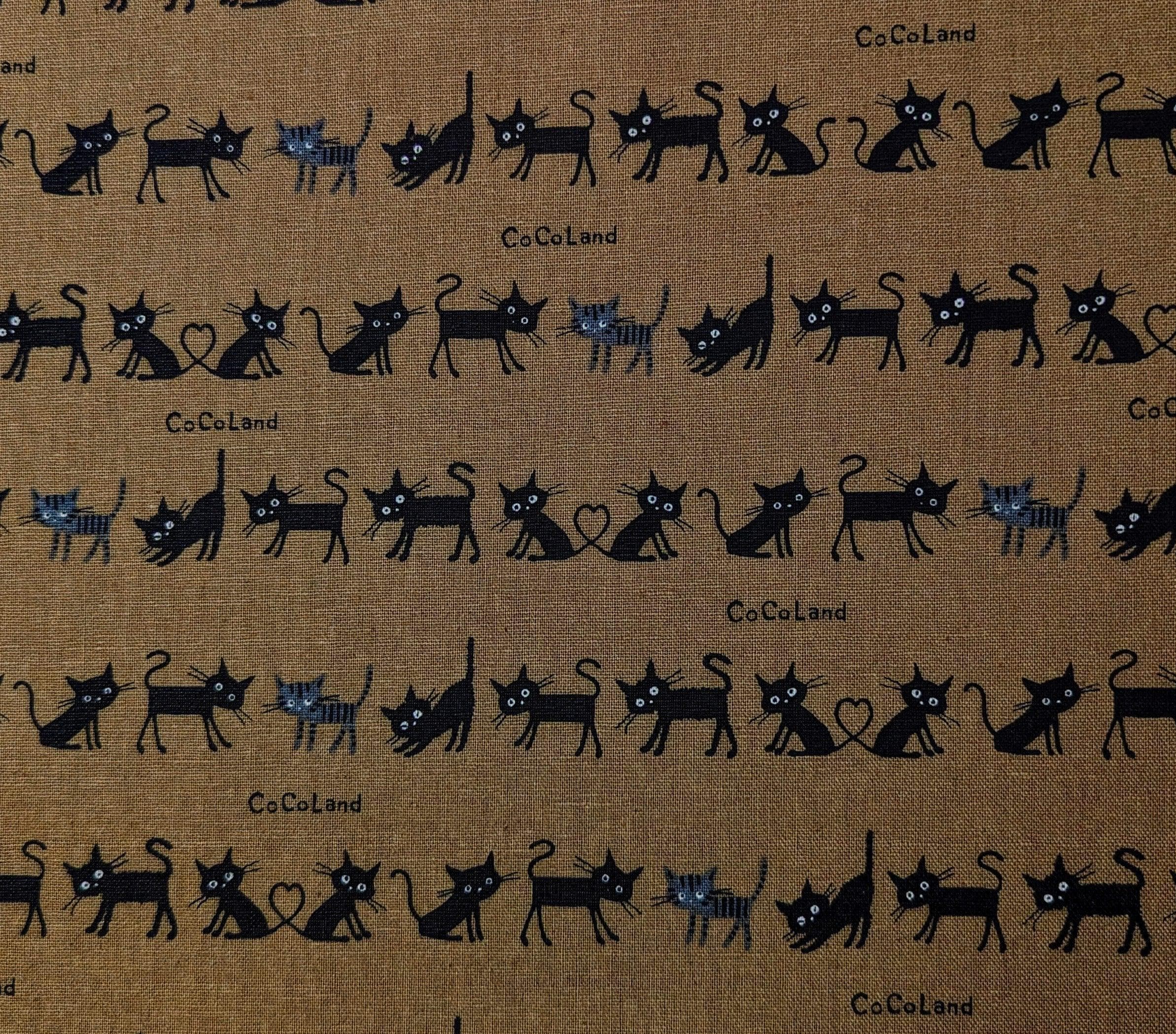 Hishiei - Cocoland Mini Cat Cotton/Linen Oxford - Brown