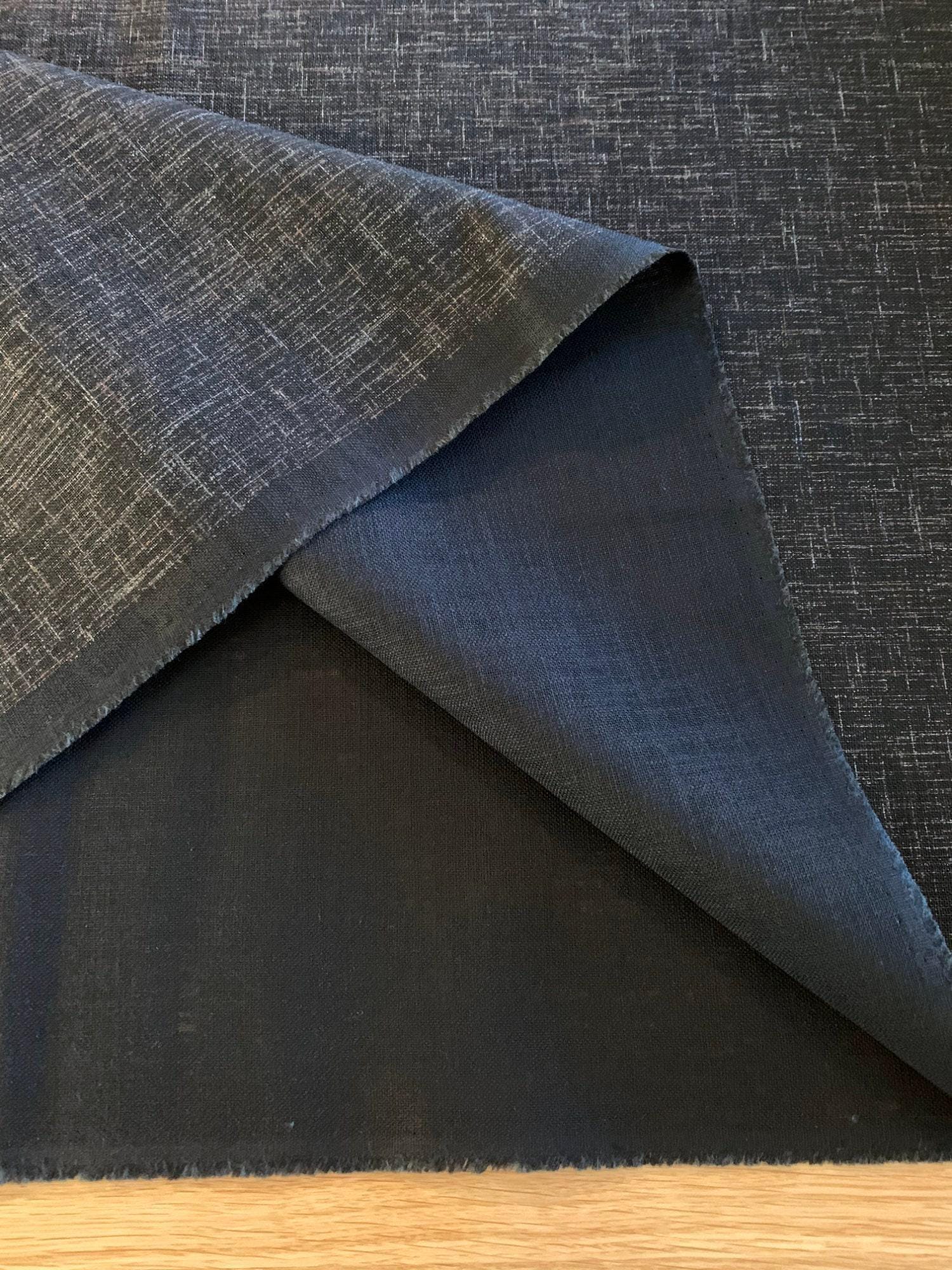 Sevenberry - Solid Woven-Look Cotton Fabric - Black