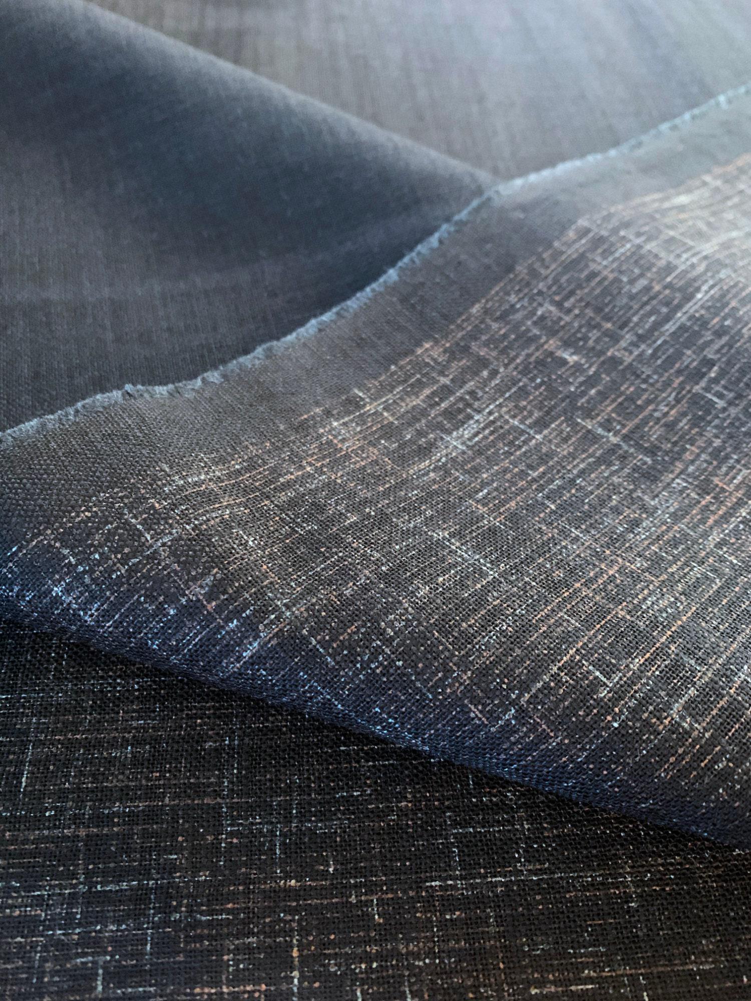 Sevenberry - Solid Woven-Look Cotton Fabric - Black