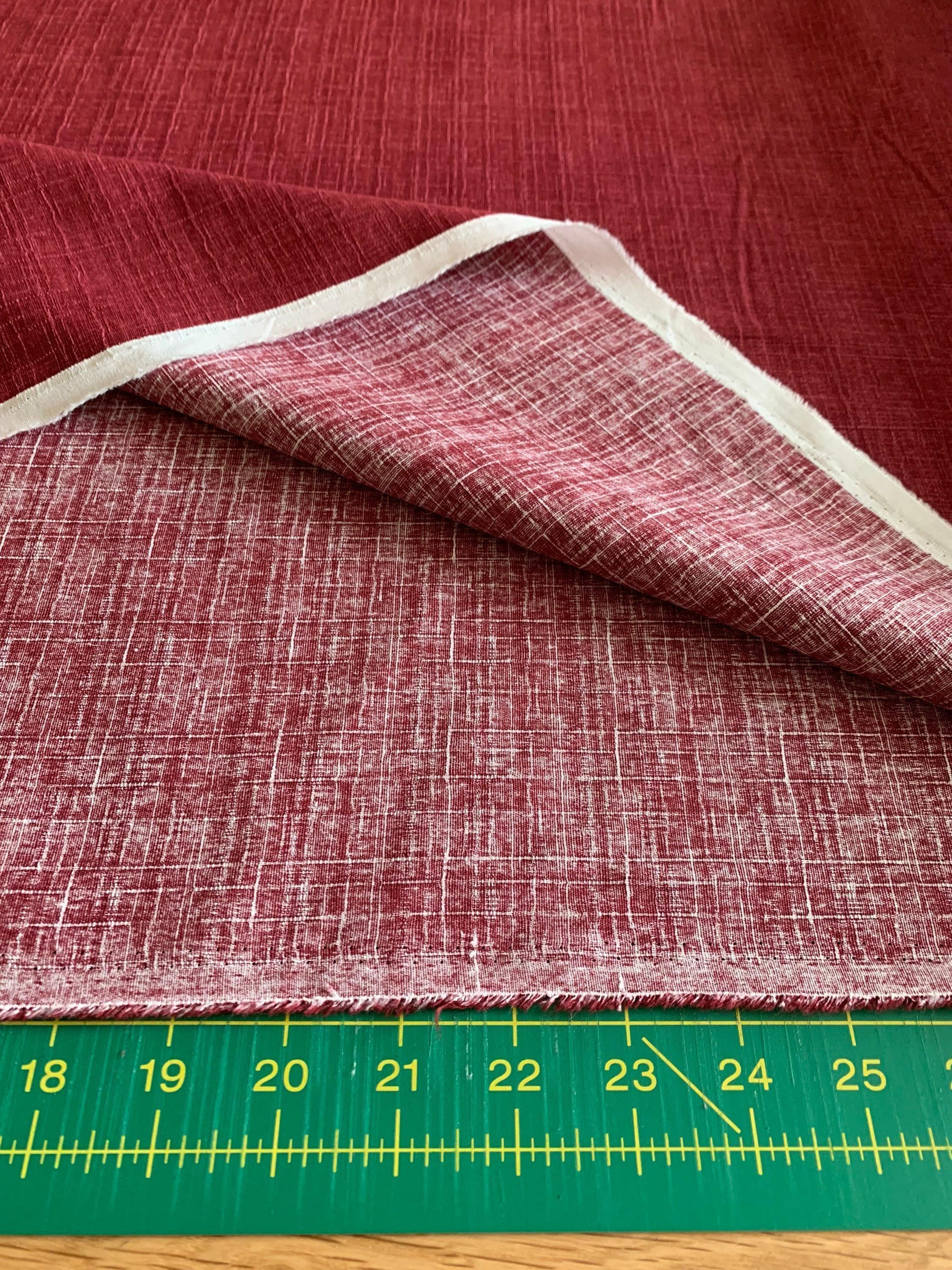 Sevenberry - Solid Color Cotton Dobby - Cranberry Red