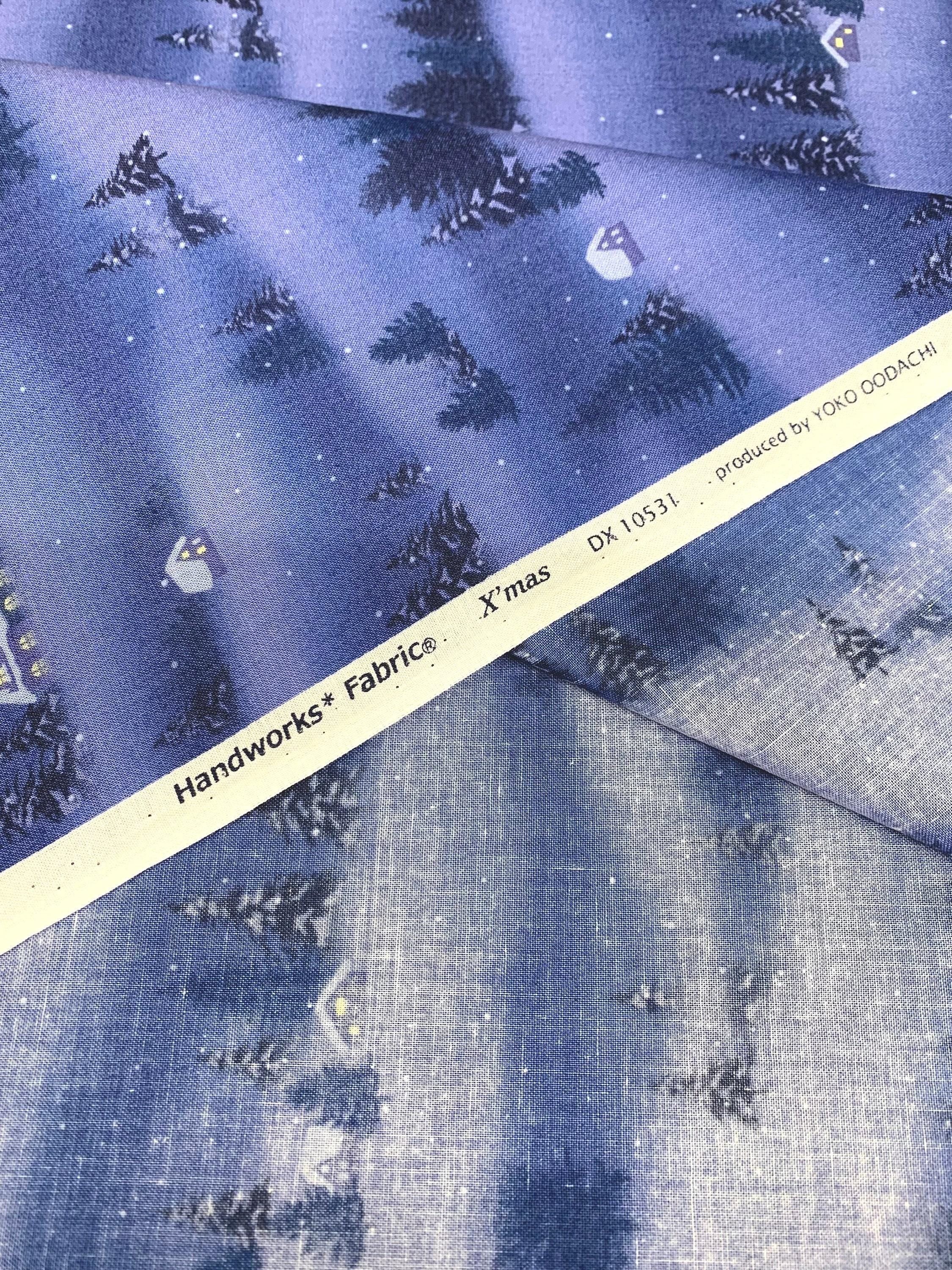 Vancet - X’mas By Yoko Oodachi Cotton Fabric - Dusk Blue