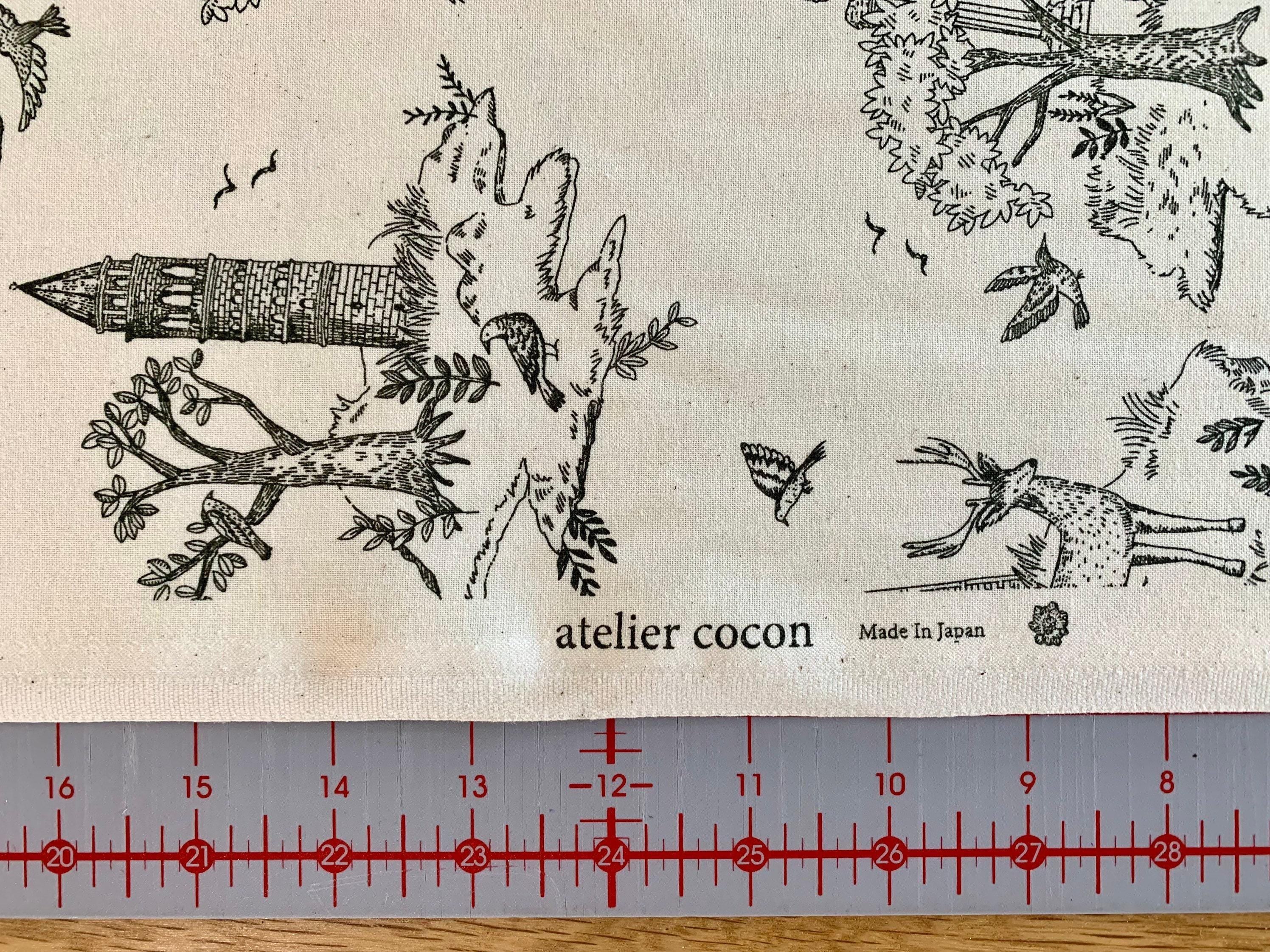 Koizumi - Atelier Cocon Animal Toile Cotton - Beige Black