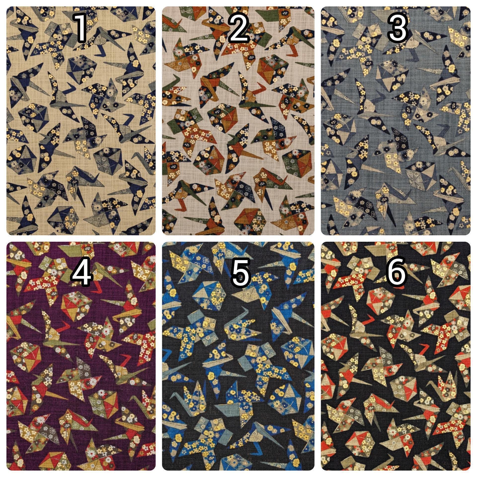 Sevenberry - Golden Origami Cotton Fabric - Black, Red and Beige