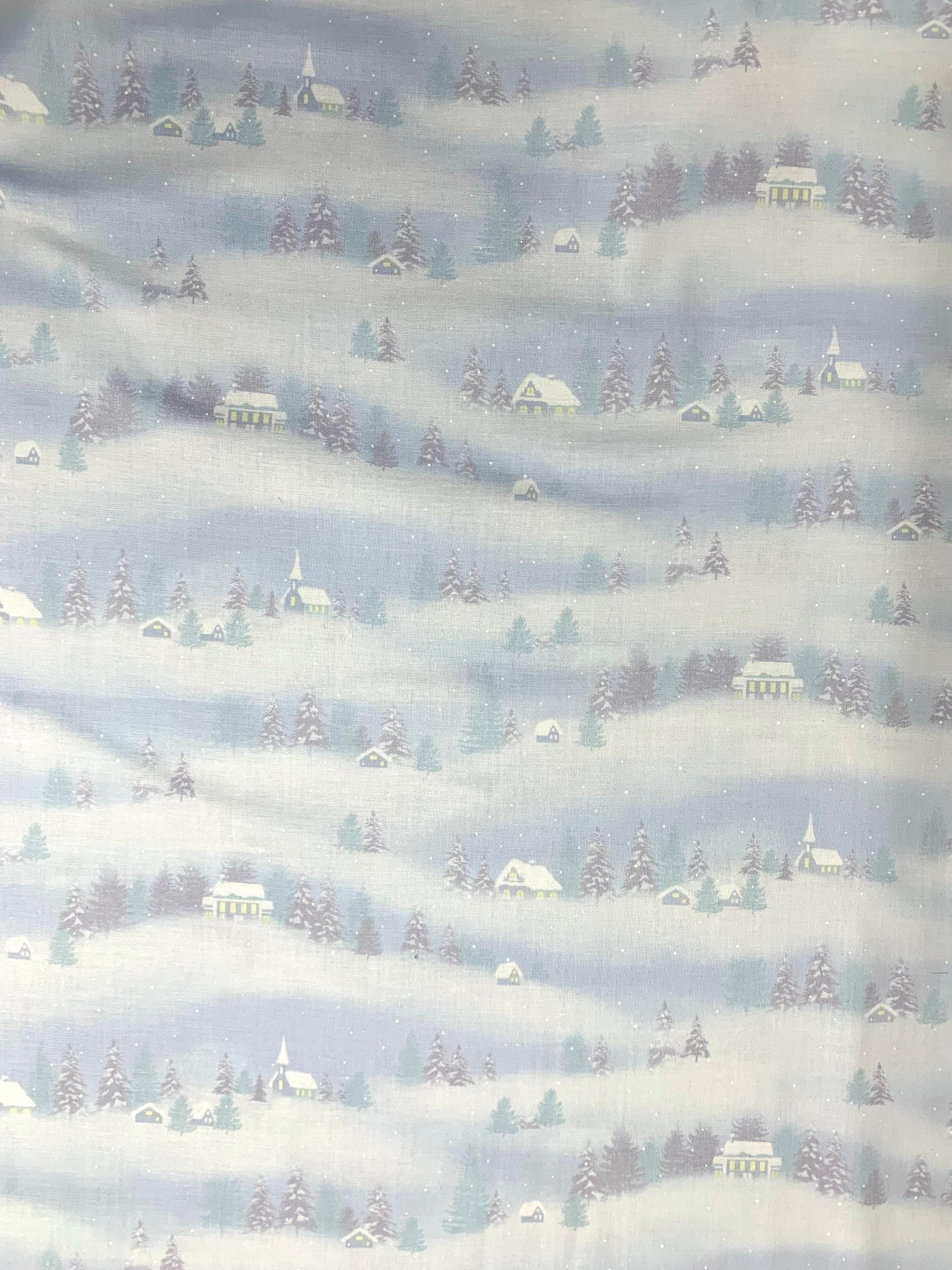 Vancet - X’mas By Yoko Oodachi Cotton Fabric - Dawn Blue