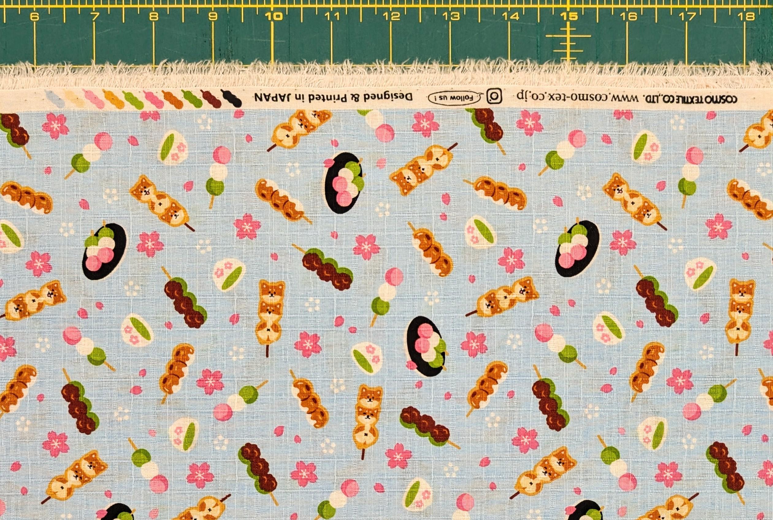 Cosmo - Shiba Sakura Mochi Cotton Dobby - Blue