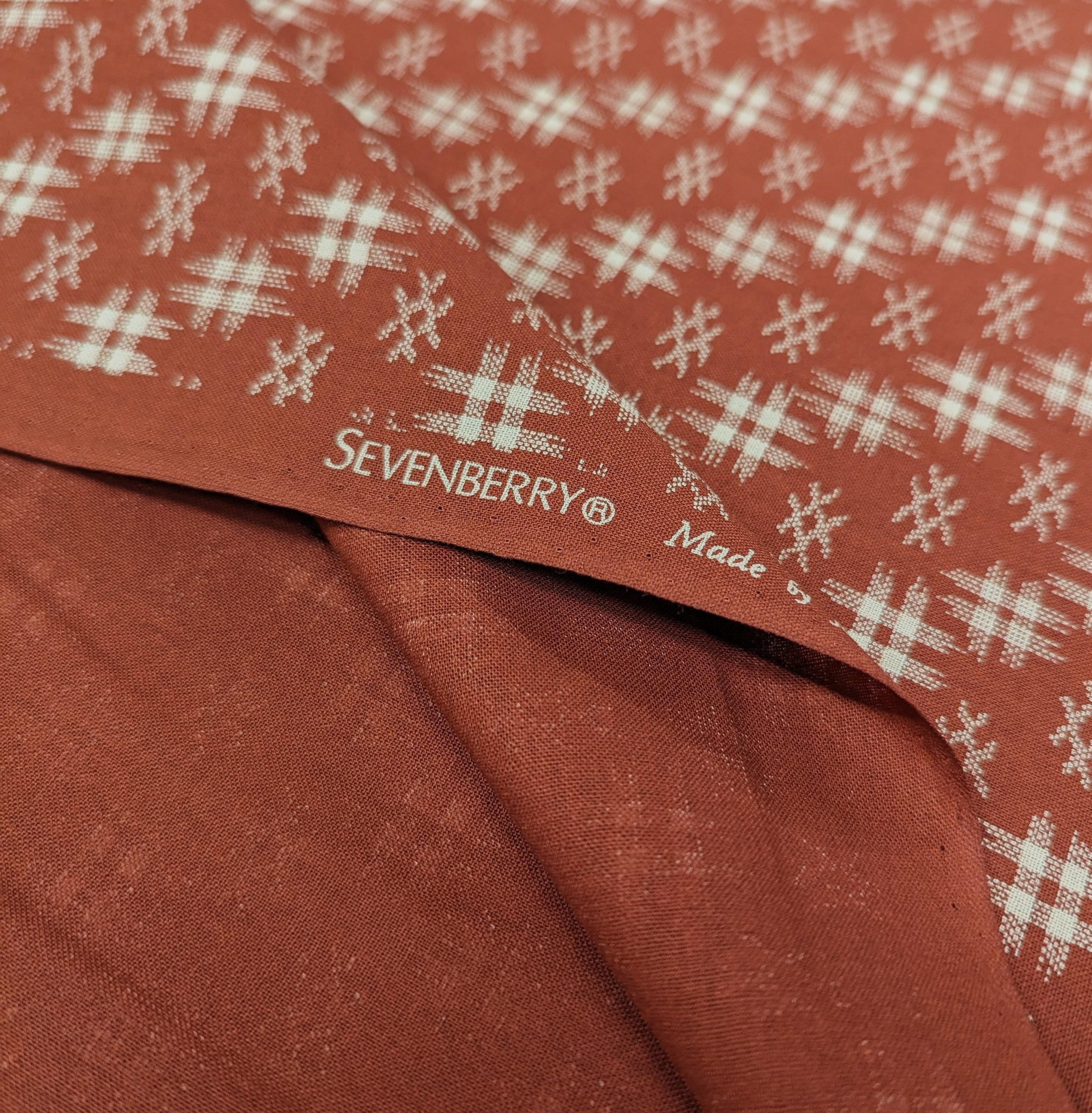 Sevenberry - Well 井戸 Hashtag Cotton Fabric - Red Beige