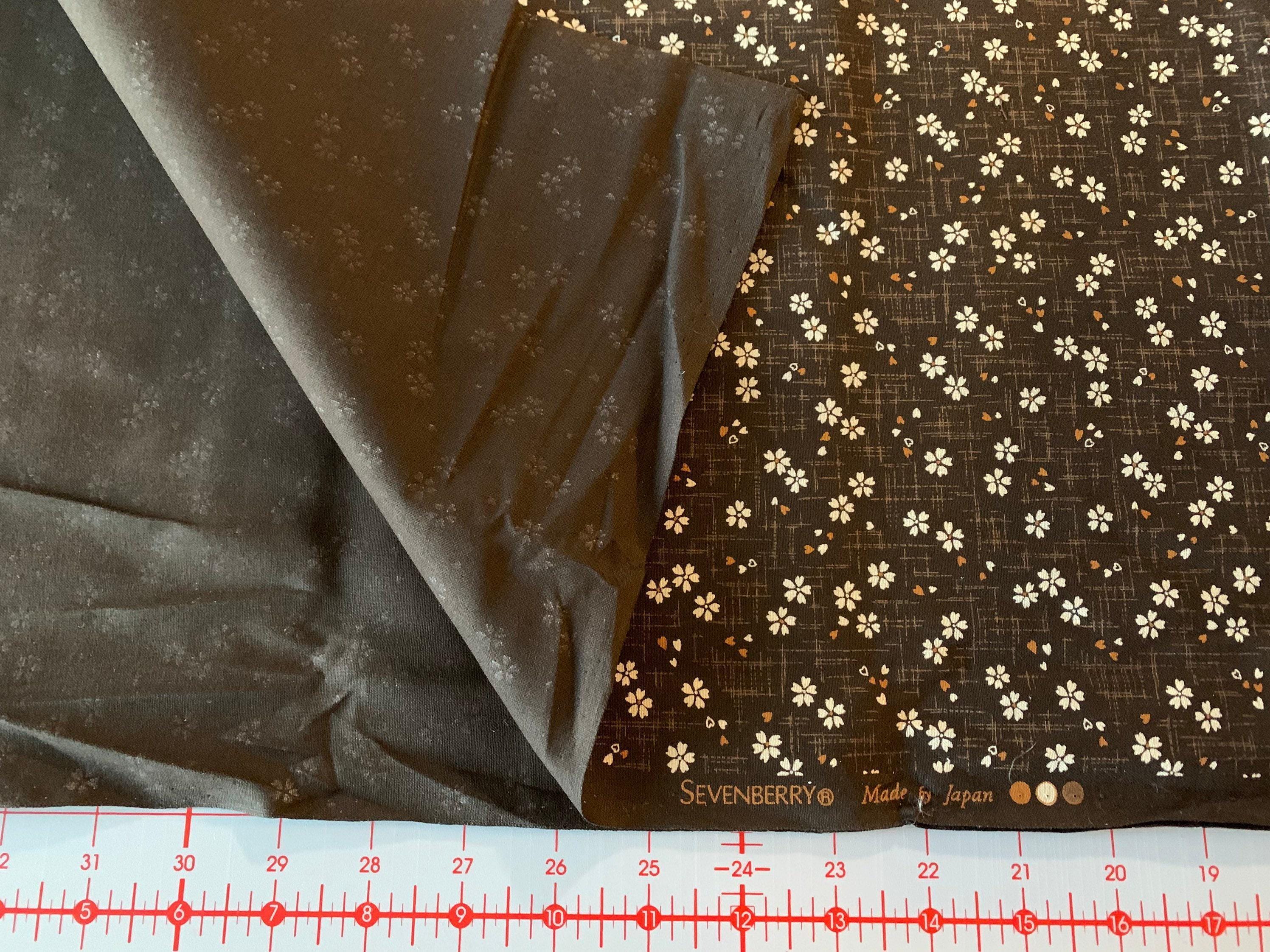 Sevenberry - Tiny Cherry Blossoms Cotton Fabric - Brown