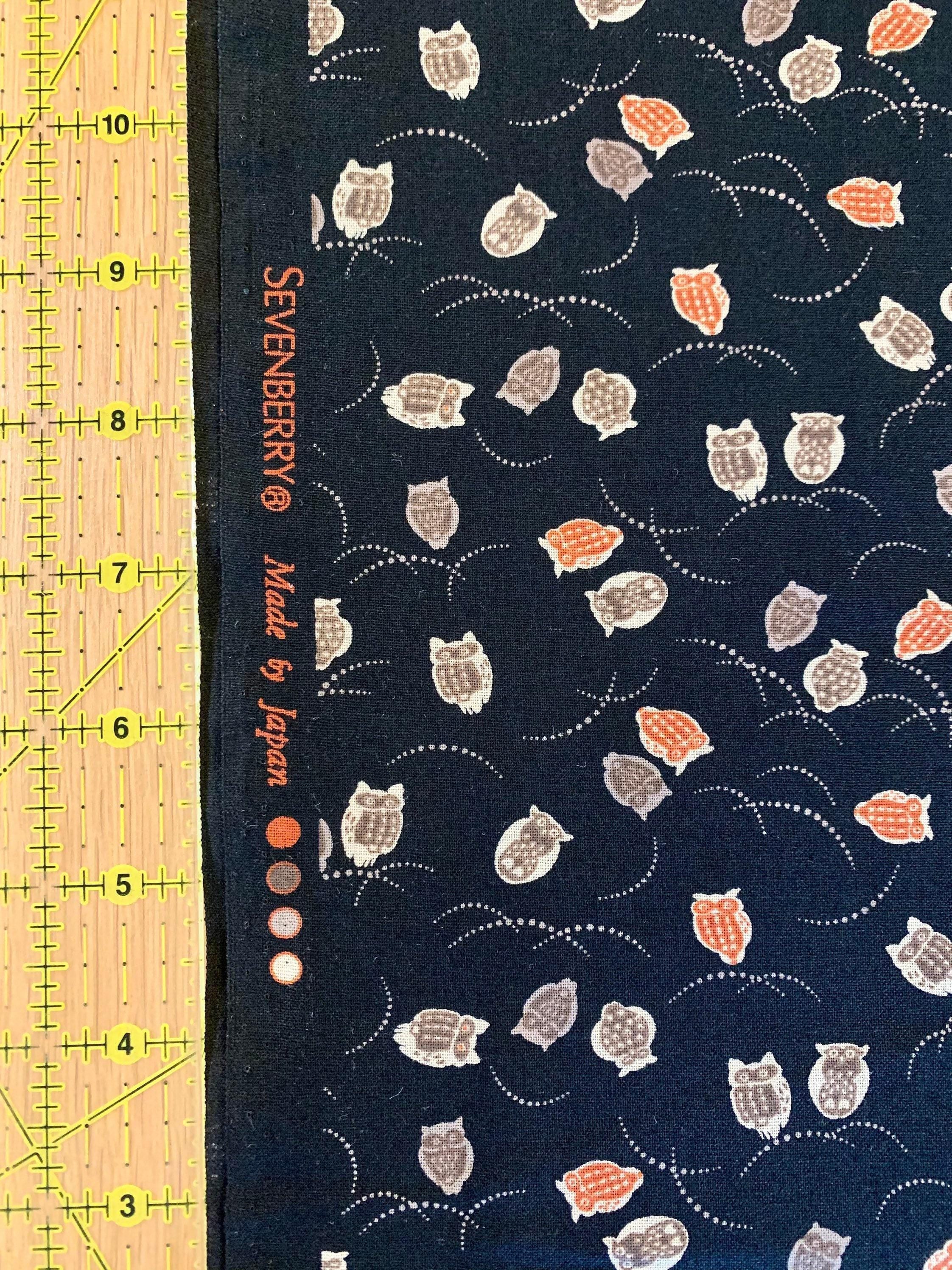 Sevenberry - Owls Cotton Fabric - Black
