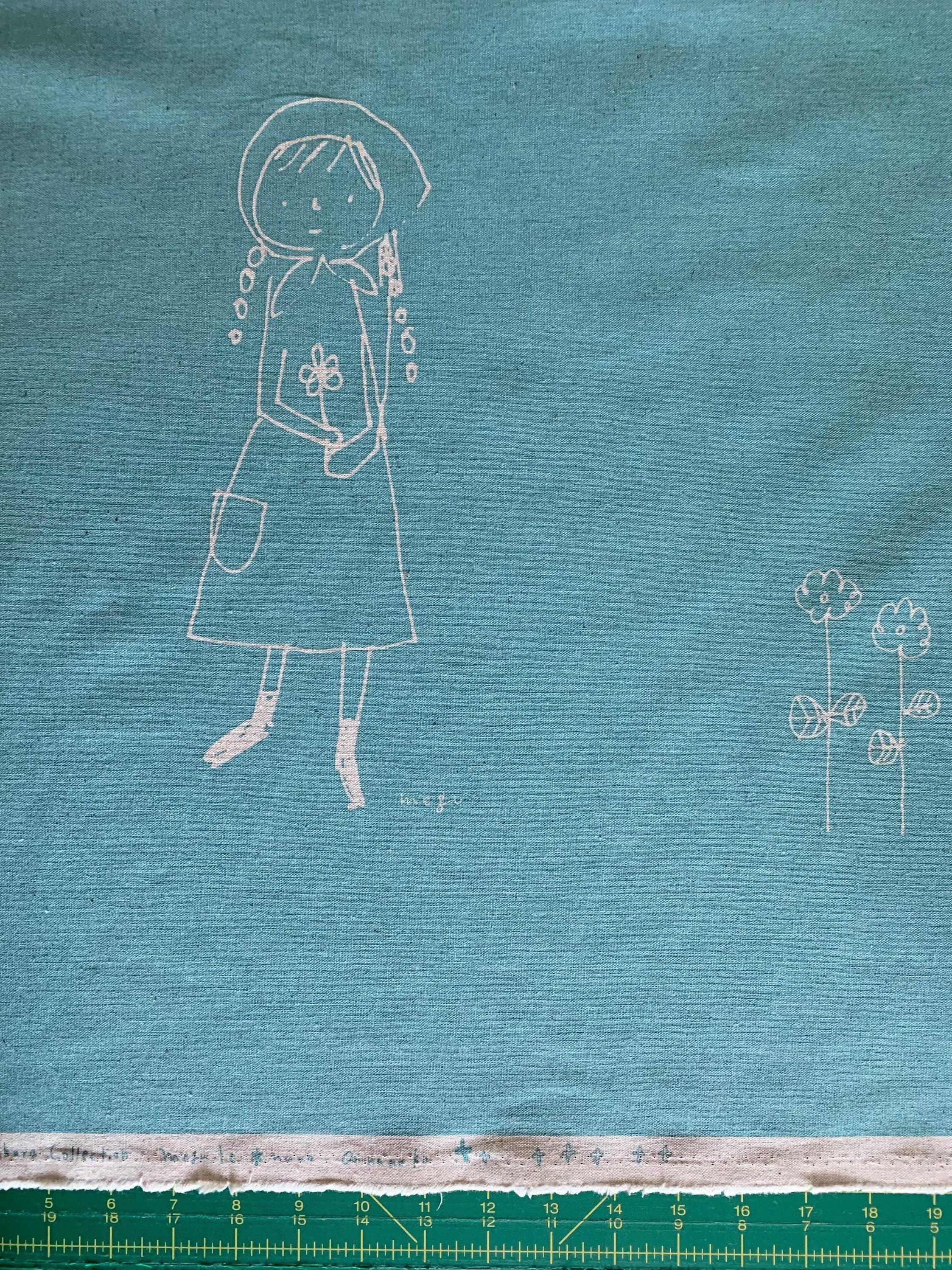 Kei - Megumi Sakakibara Collection Cotton Linen Panel - Green