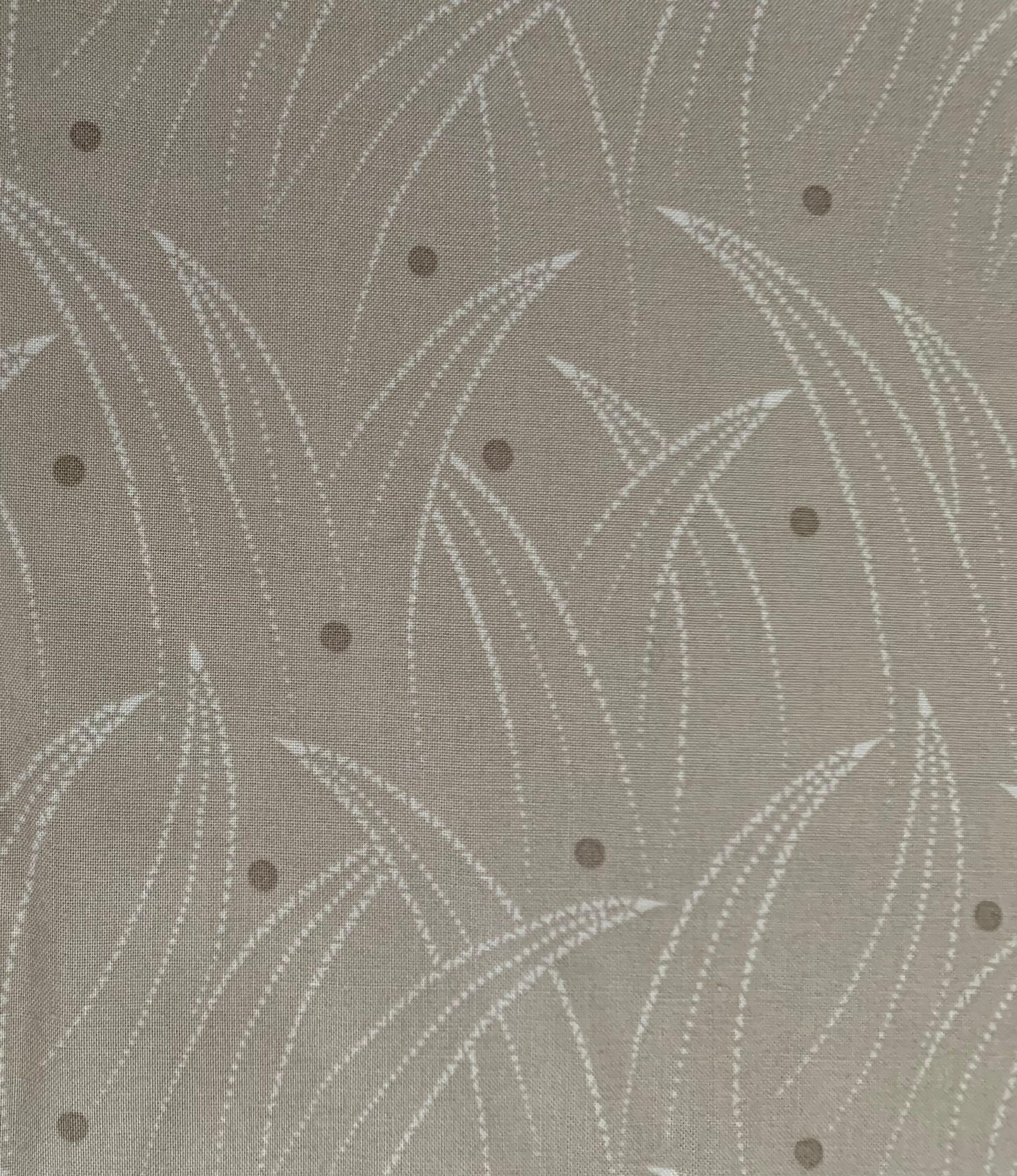 Centenary Collection Japanese printed cotton taupe fabric CE10377S-A beige