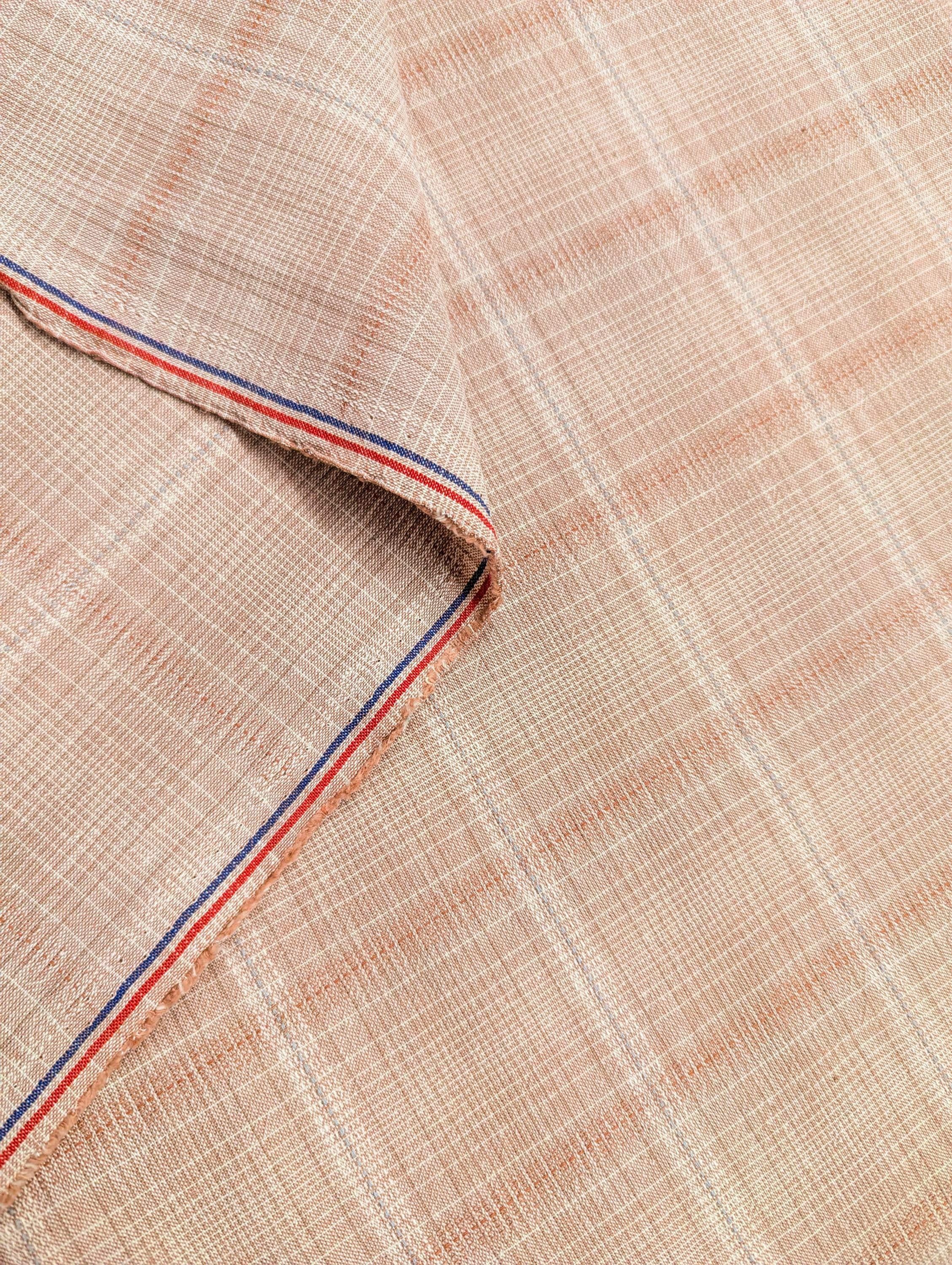 Textile Pantry - Junko Matsuda Yarn Dyed Plaid Cotton Fabric - Sandy Pink