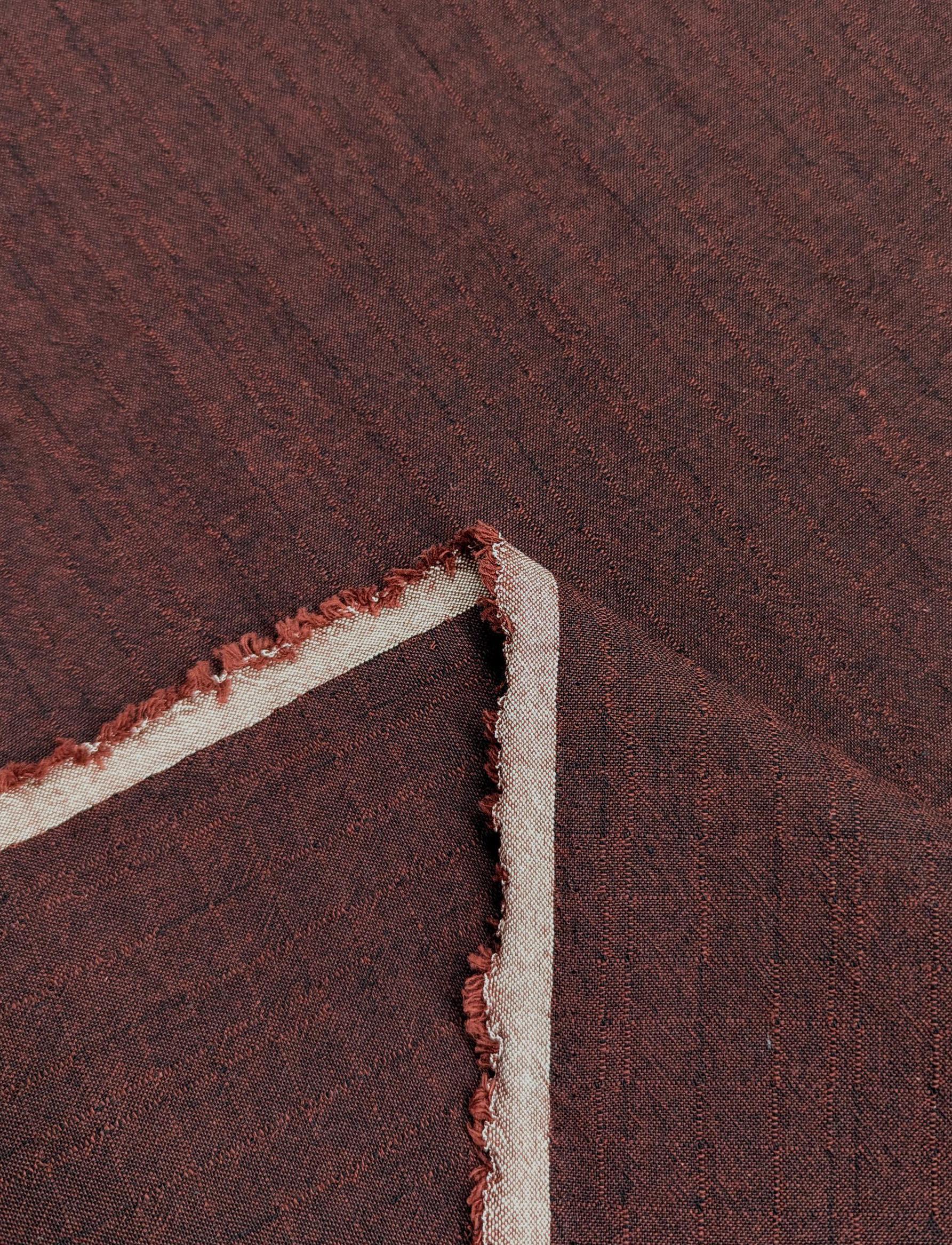 MYD - Yarn Dyed Textured Cotton Fabric - Burgundy