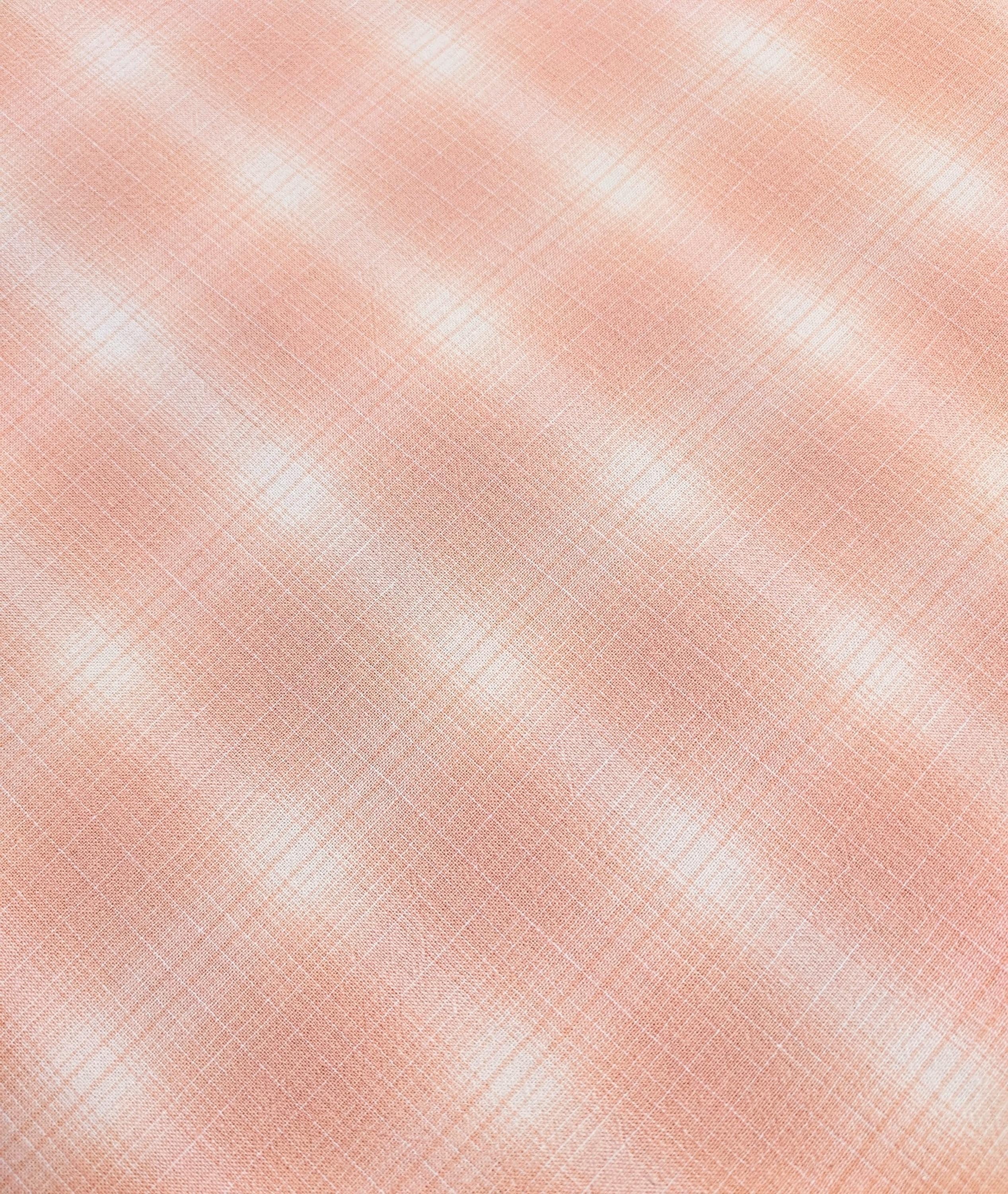 NEW Japanese yarn dyed ombre plaid cotton fabric SY10630S A pink