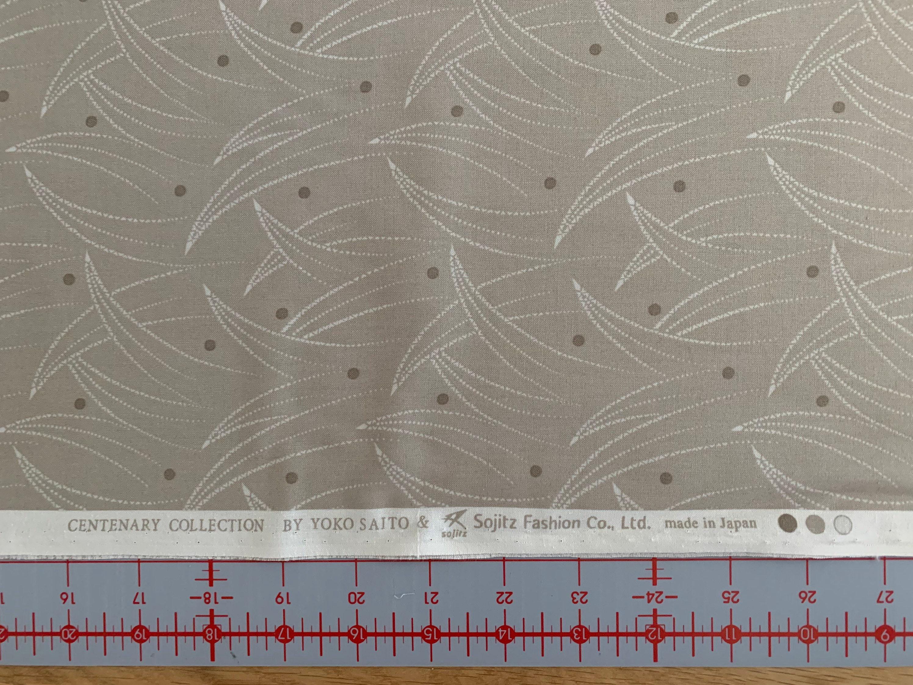Centenary Collection Japanese printed cotton taupe fabric CE10377S-A beige