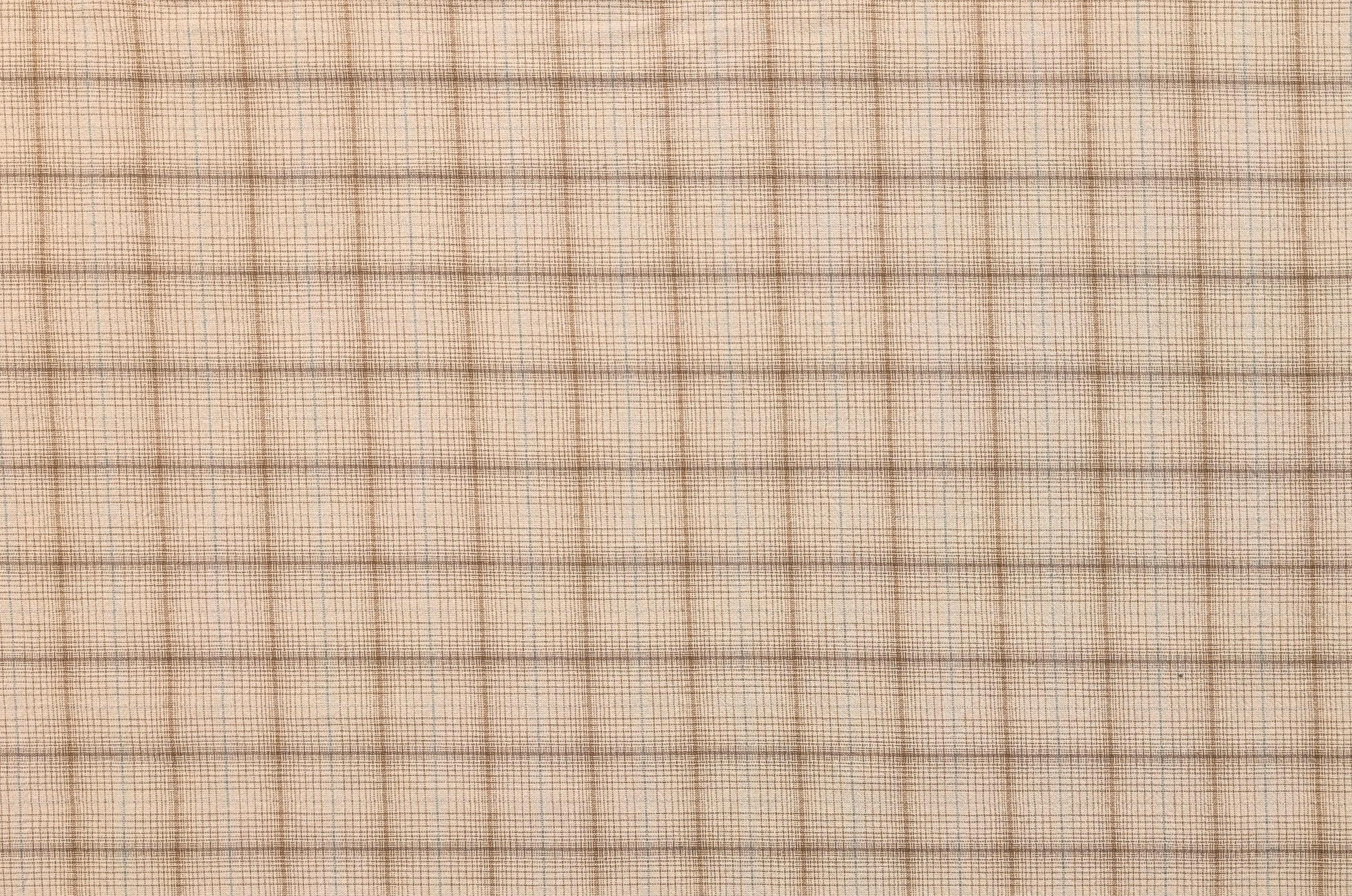 Junko Matsuda yarn dyed plaid Japanese cotton fabric Y25-0217 B tan