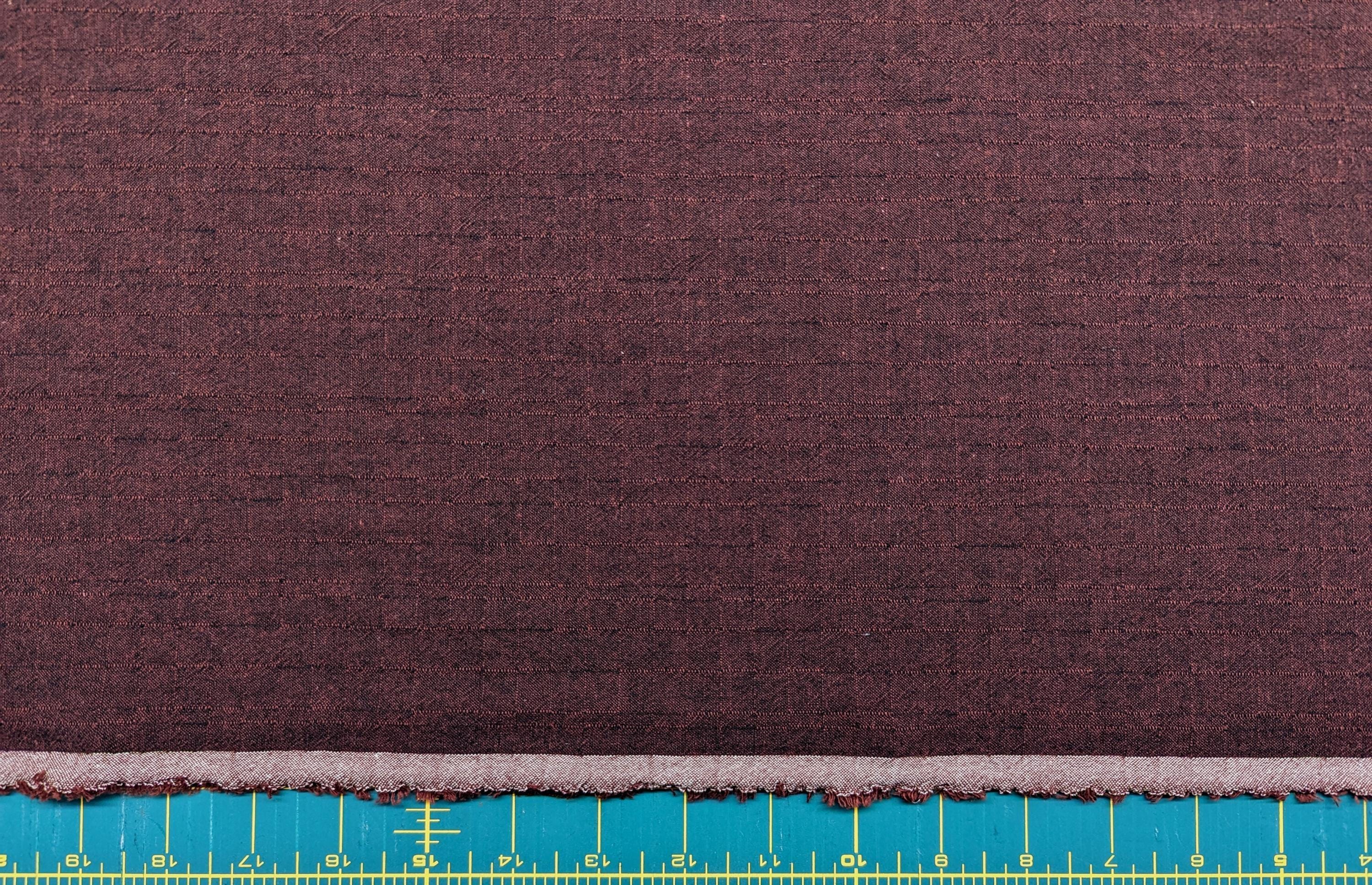 MYD - Yarn Dyed Textured Cotton Fabric - Burgundy