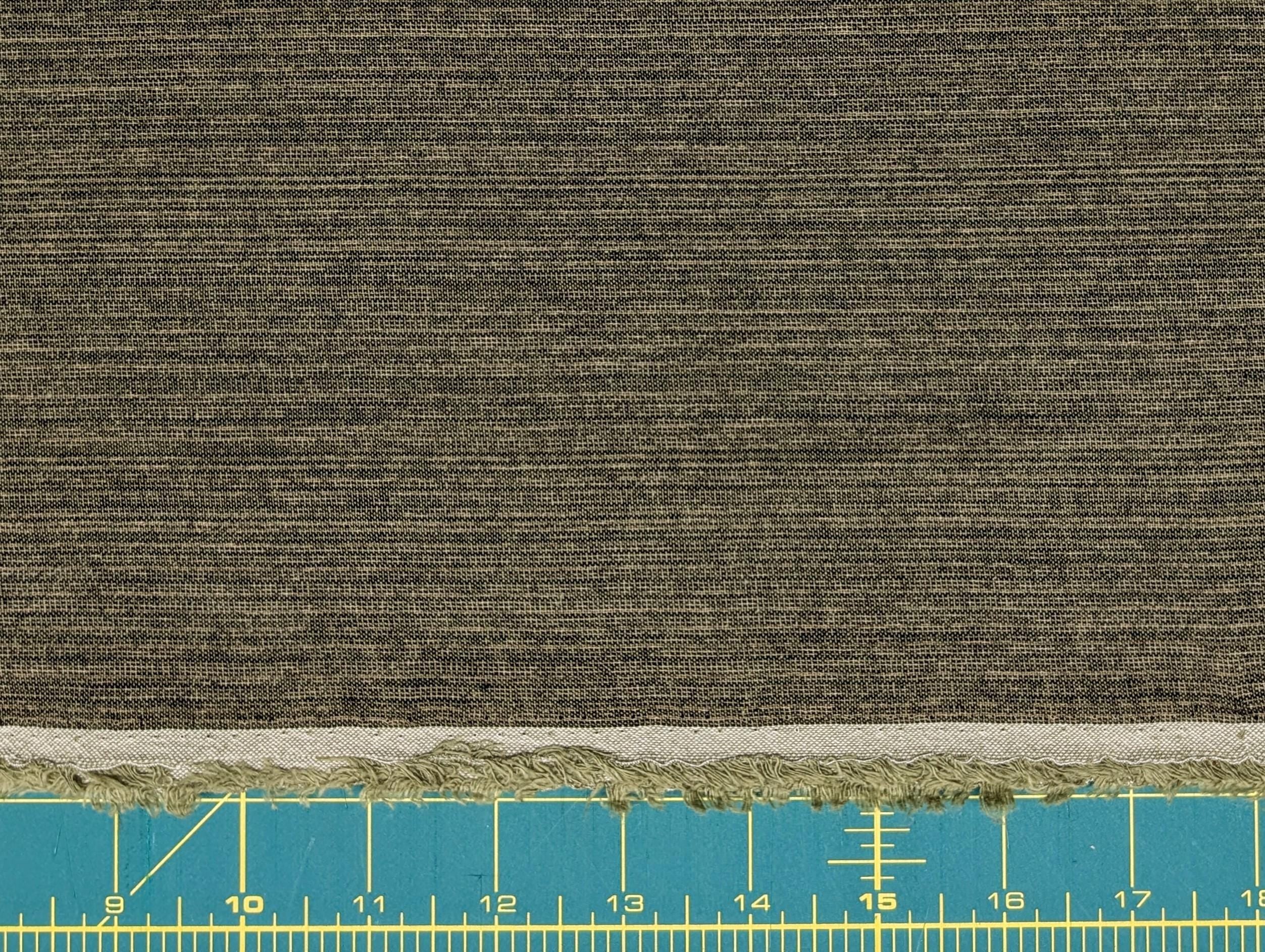 Cosmo - Japanese Yarn Dyed Textured Cotton Taupe - Green
