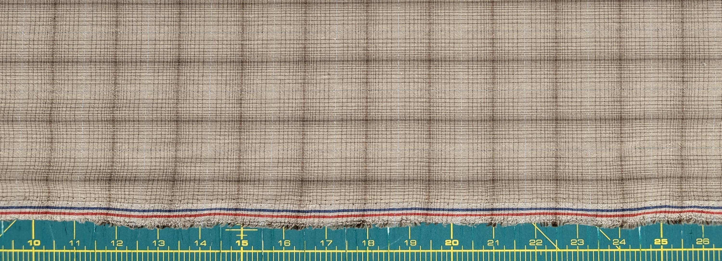 Junko Matsuda yarn dyed plaid Japanese cotton fabric Y25-0217 C light brown