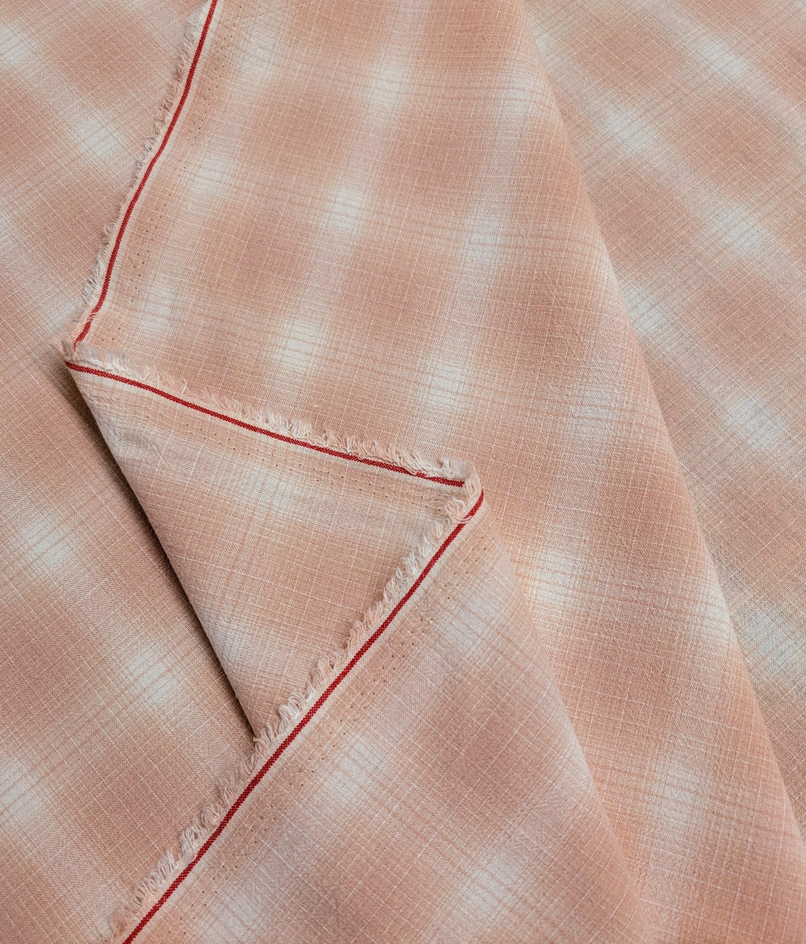 NEW Japanese yarn dyed ombre plaid cotton fabric SY10630S A pink