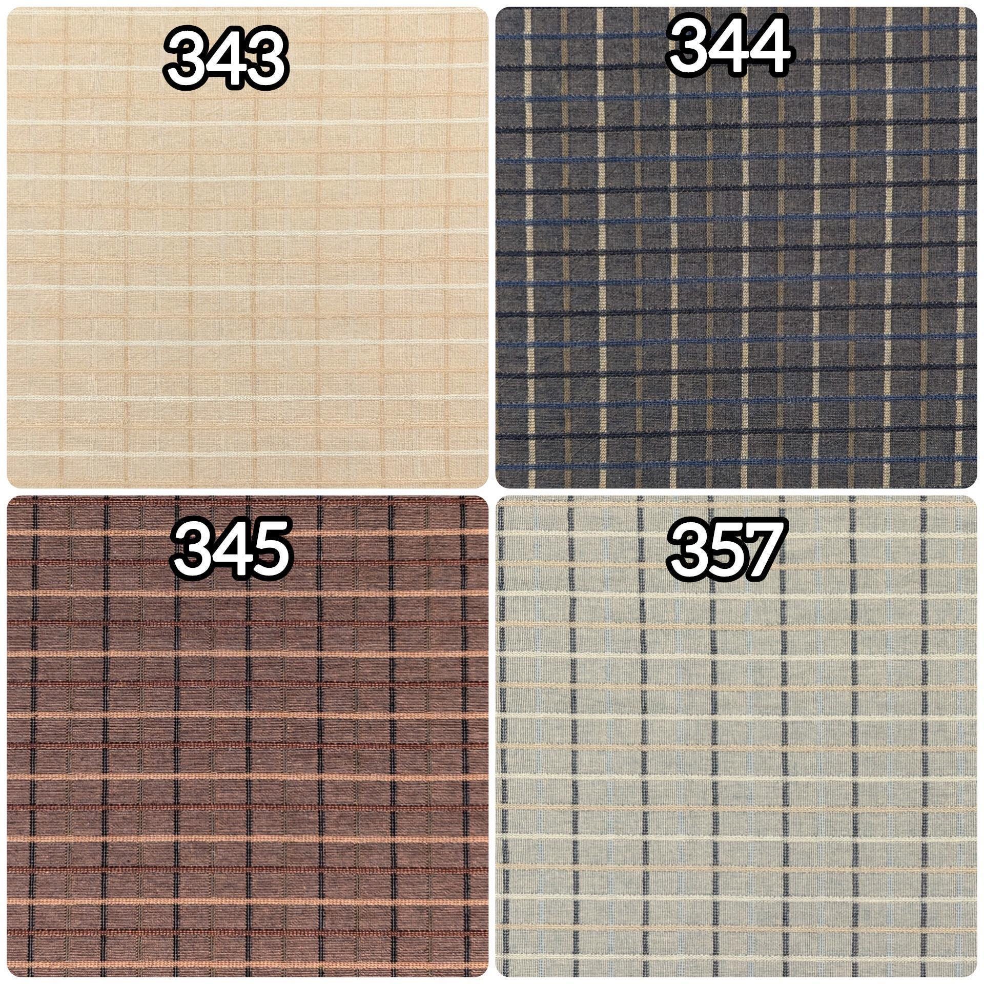 Japanese yarn dyed plaid grid cotton fabric 4547-343 beige