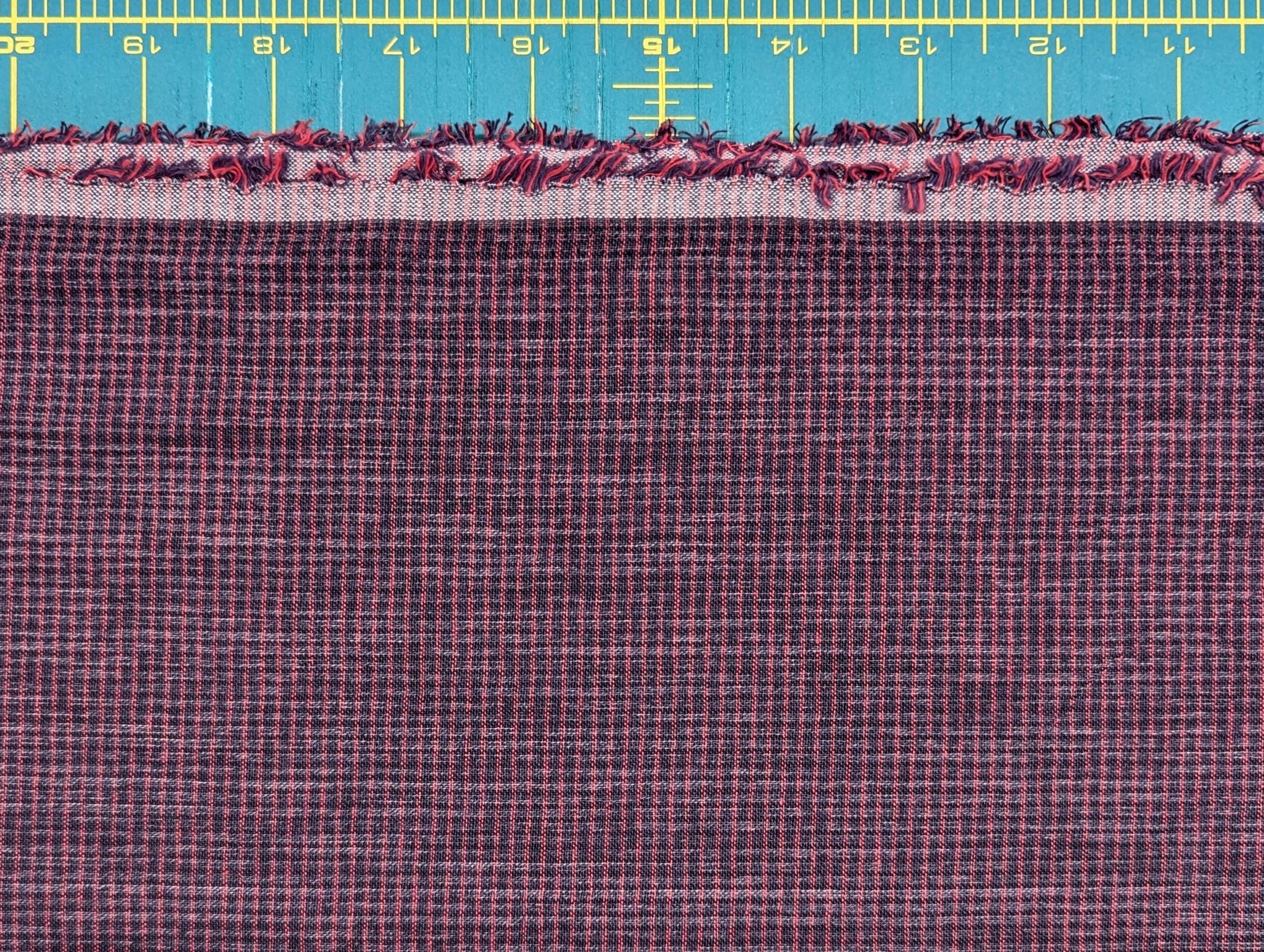 Cosmo - Japanese Yarn Dyed Cotton Taupe - Purple and Pink