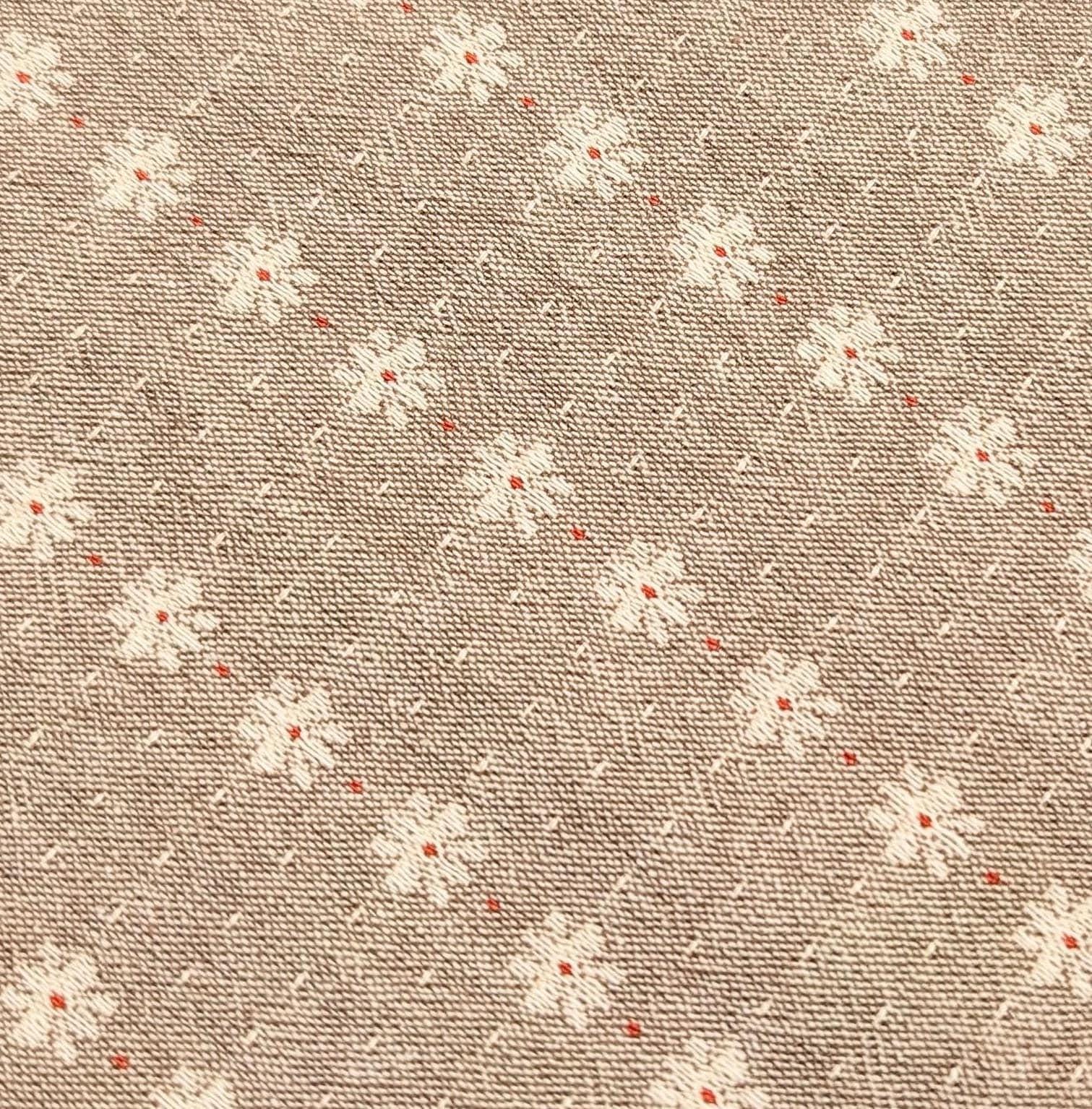Junko Matsuda yarn dyed Daisy Stripes Japanese cotton fabric Y27-0206 F brown