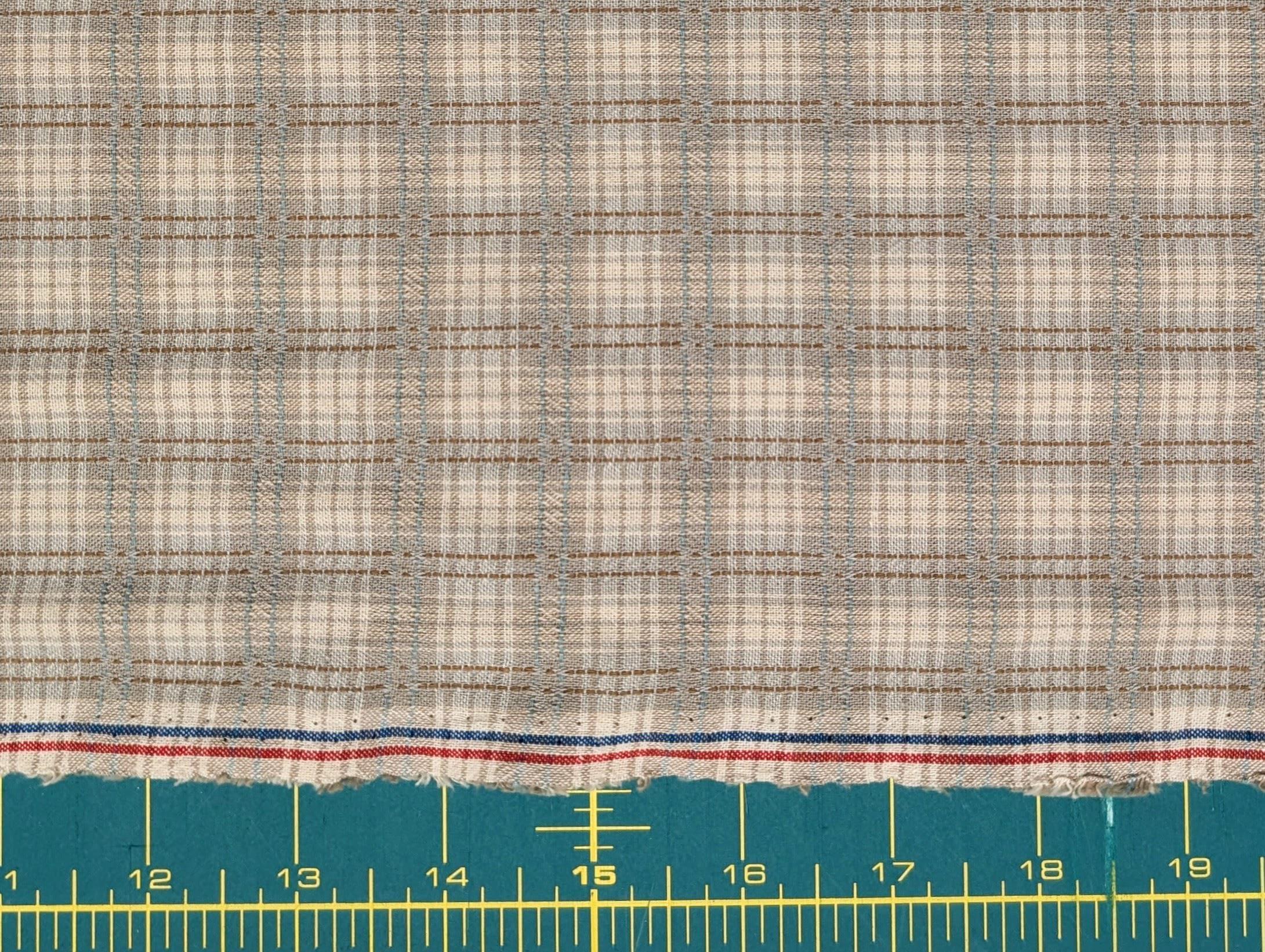 Textile Pantry - Junko Matsuda Yarn Dyed Plaid Cotton Fabric - White and Gray