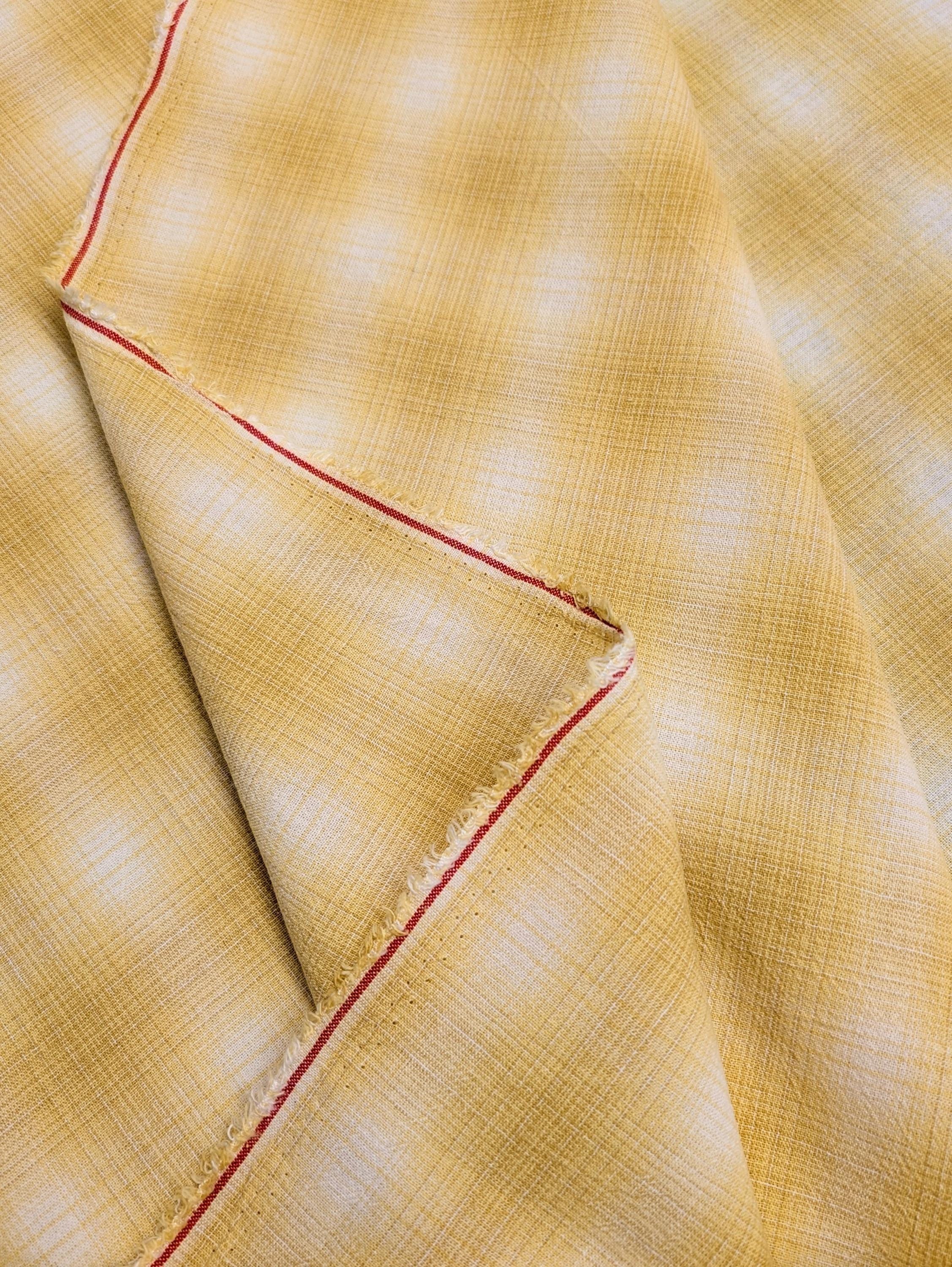NEW Japanese yarn dyed ombre plaid cotton fabric SY10630S B yellow