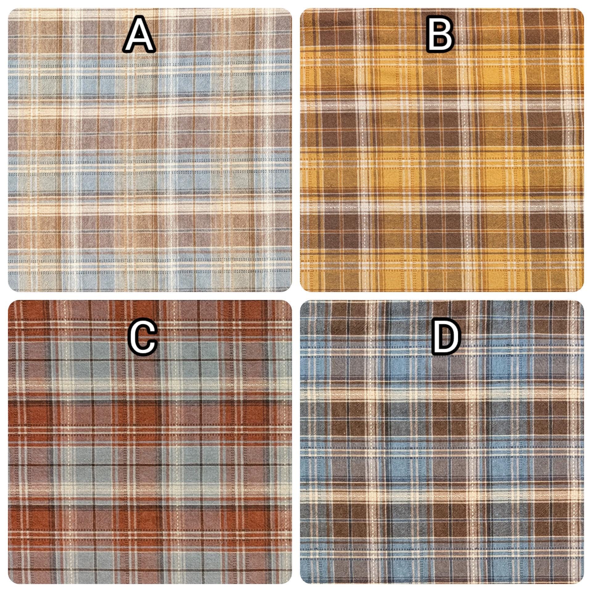 Textile Pantry - Junko Matsuda Yarn Dyed Plaid Cotton Fabric - Yellow and Brown