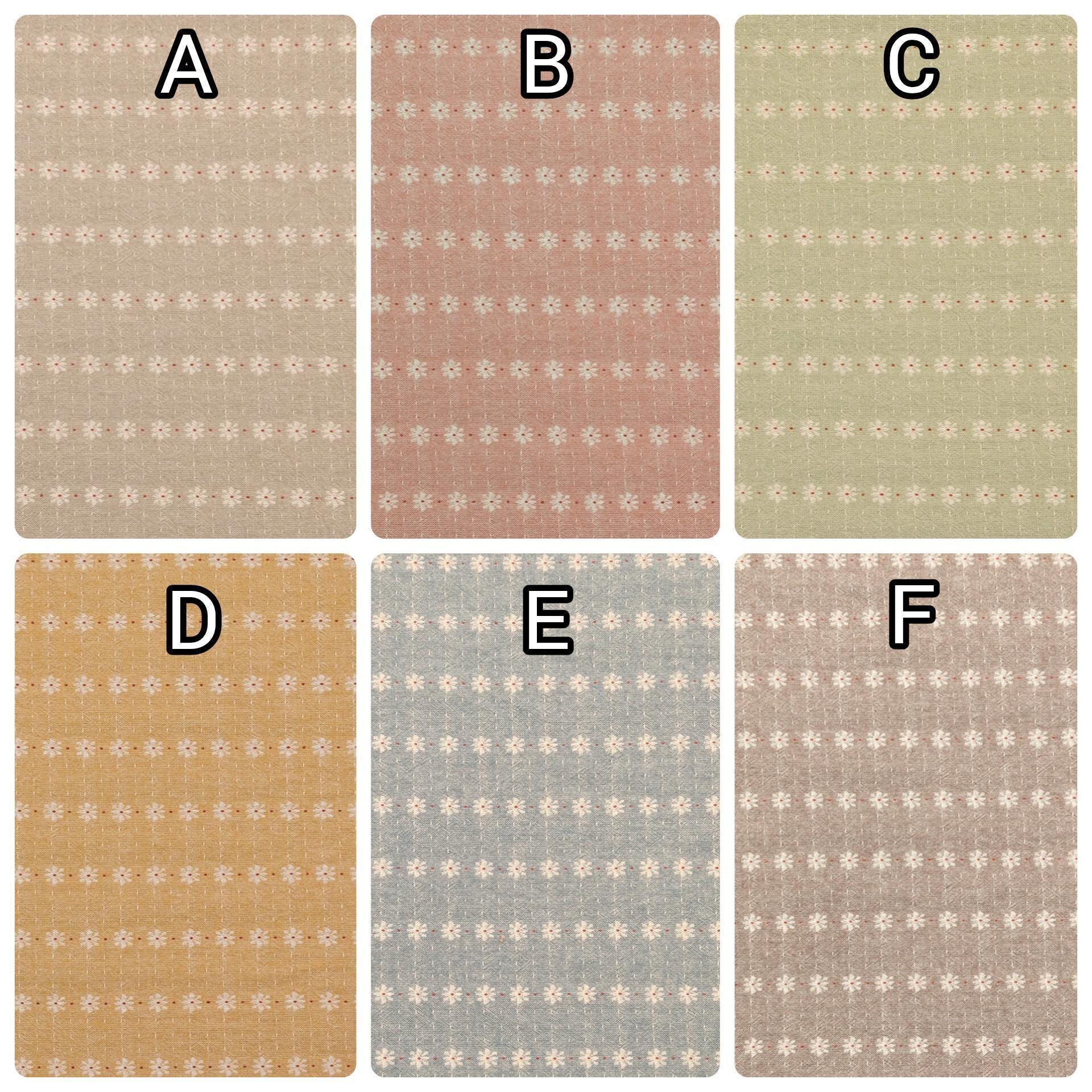 Textile Pantry - Junko Matsuda Yarn Dyed Daisy Stripes Cotton Fabric - Yellow