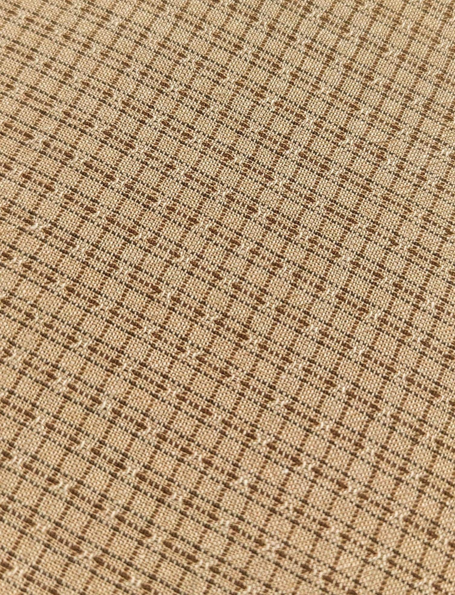 MYD - Yarn Dyed Grid Cotton Fabric - Khaki and Brown