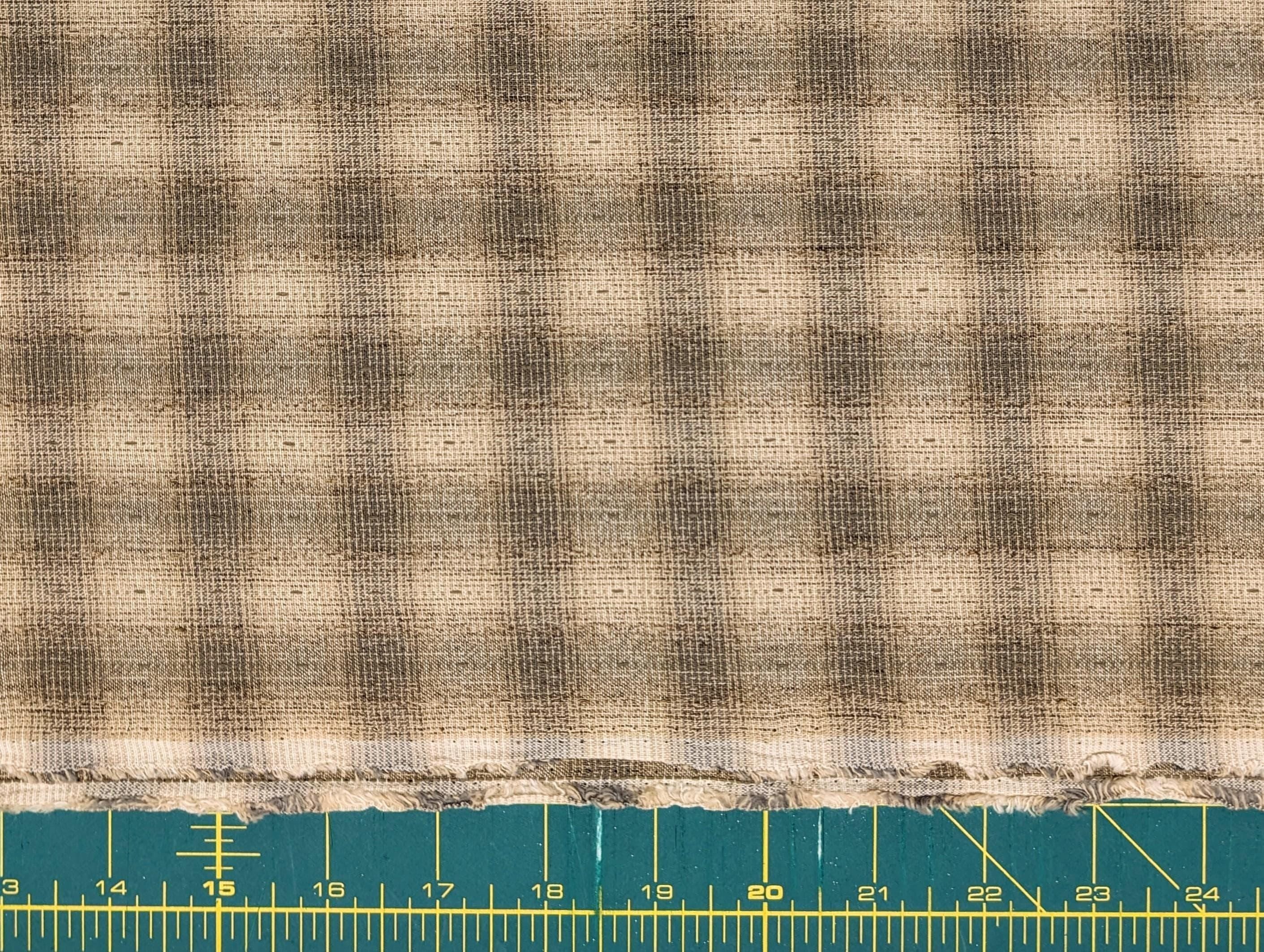 Cosmo - Dotted Textured Weave Yarn Dyed Cotton Taupe - Light Brown
